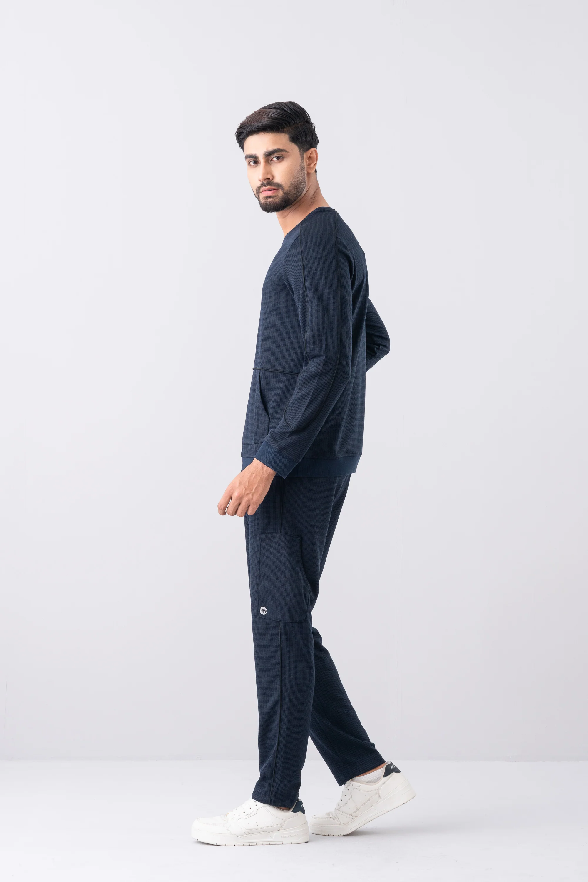 Regular Fit Waffle Knit Trousers - Athleisure - Image 3