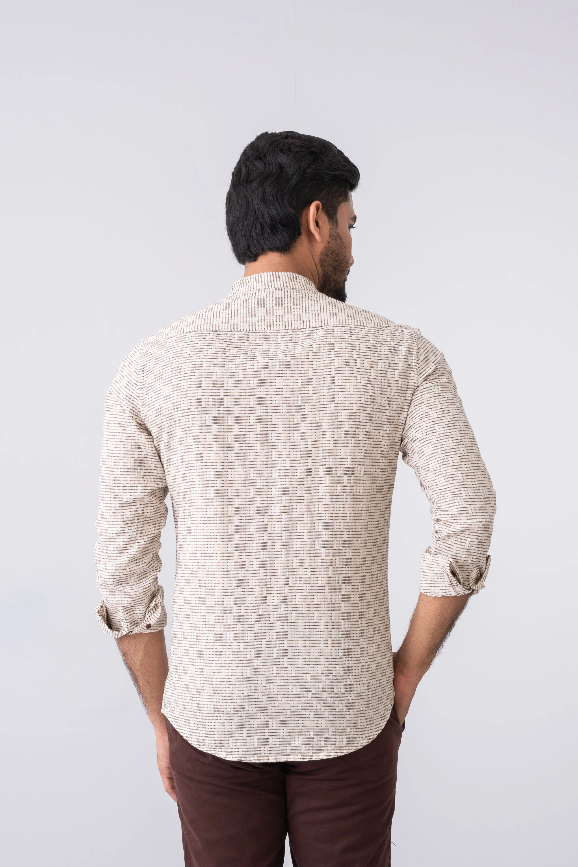 Slim Fit Textured Casual Shirt - Image 4