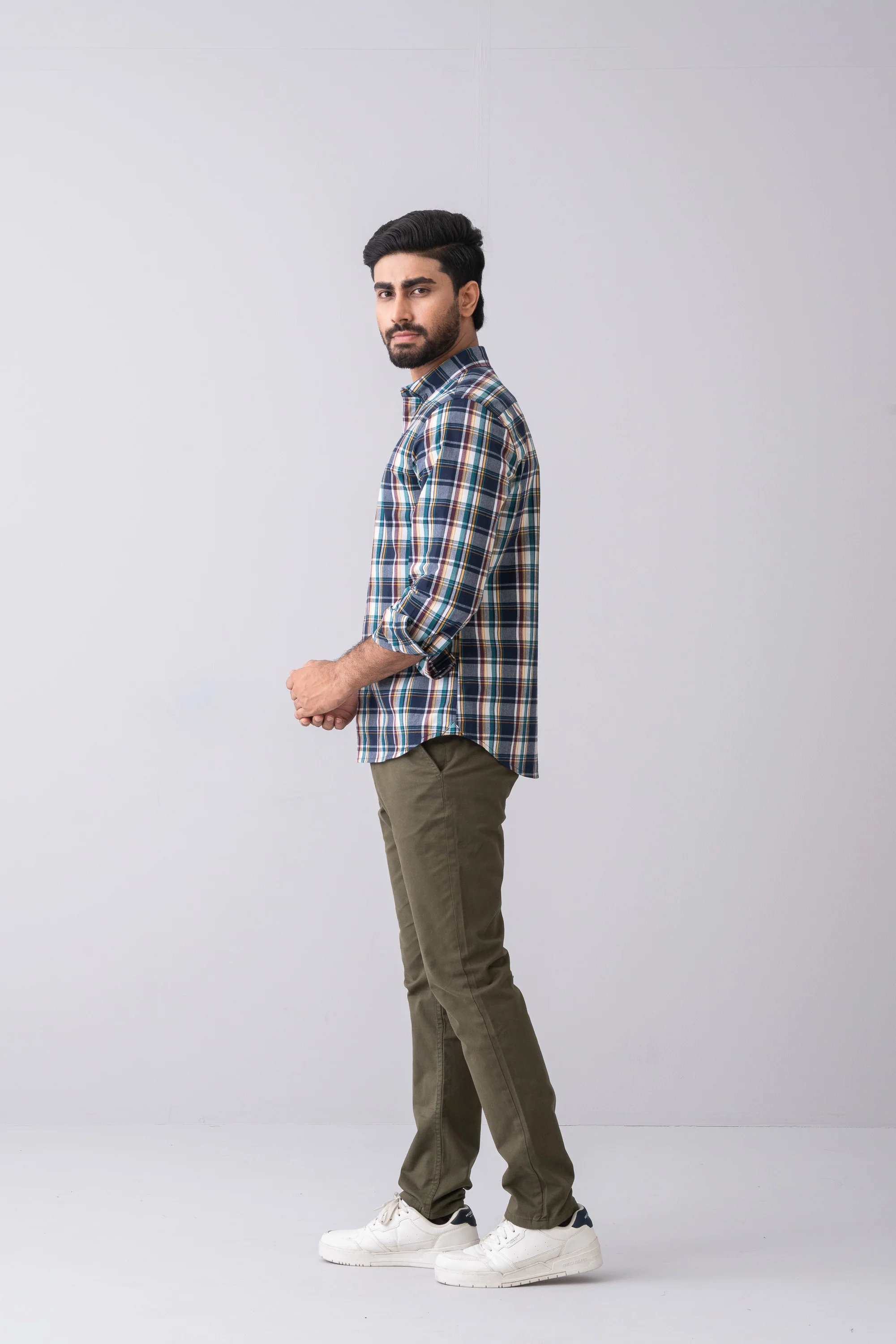 Regular Fit Checkered Casual Shirt - Image 3
