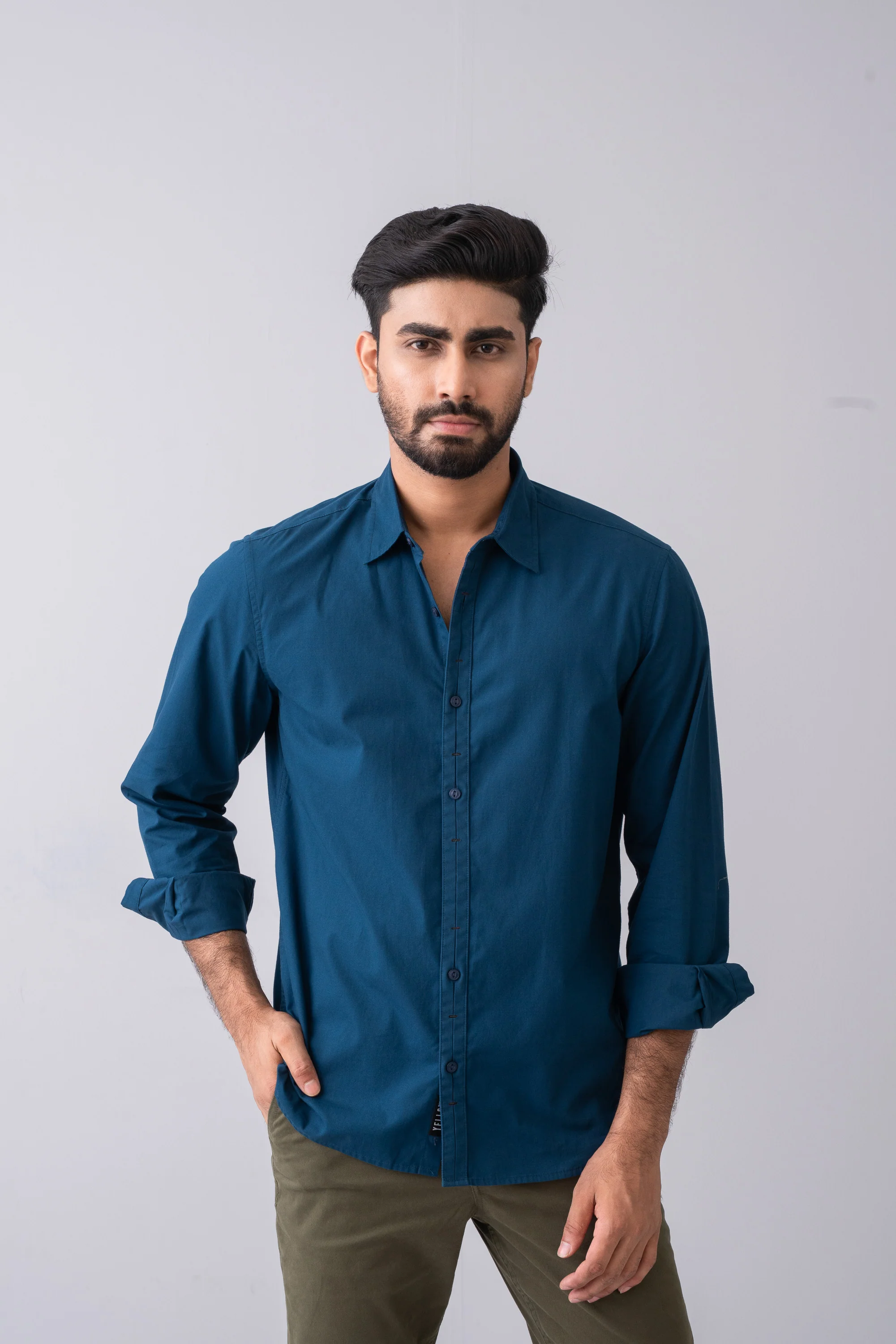 Regular Fit Solid Casual Shirt - Image 2