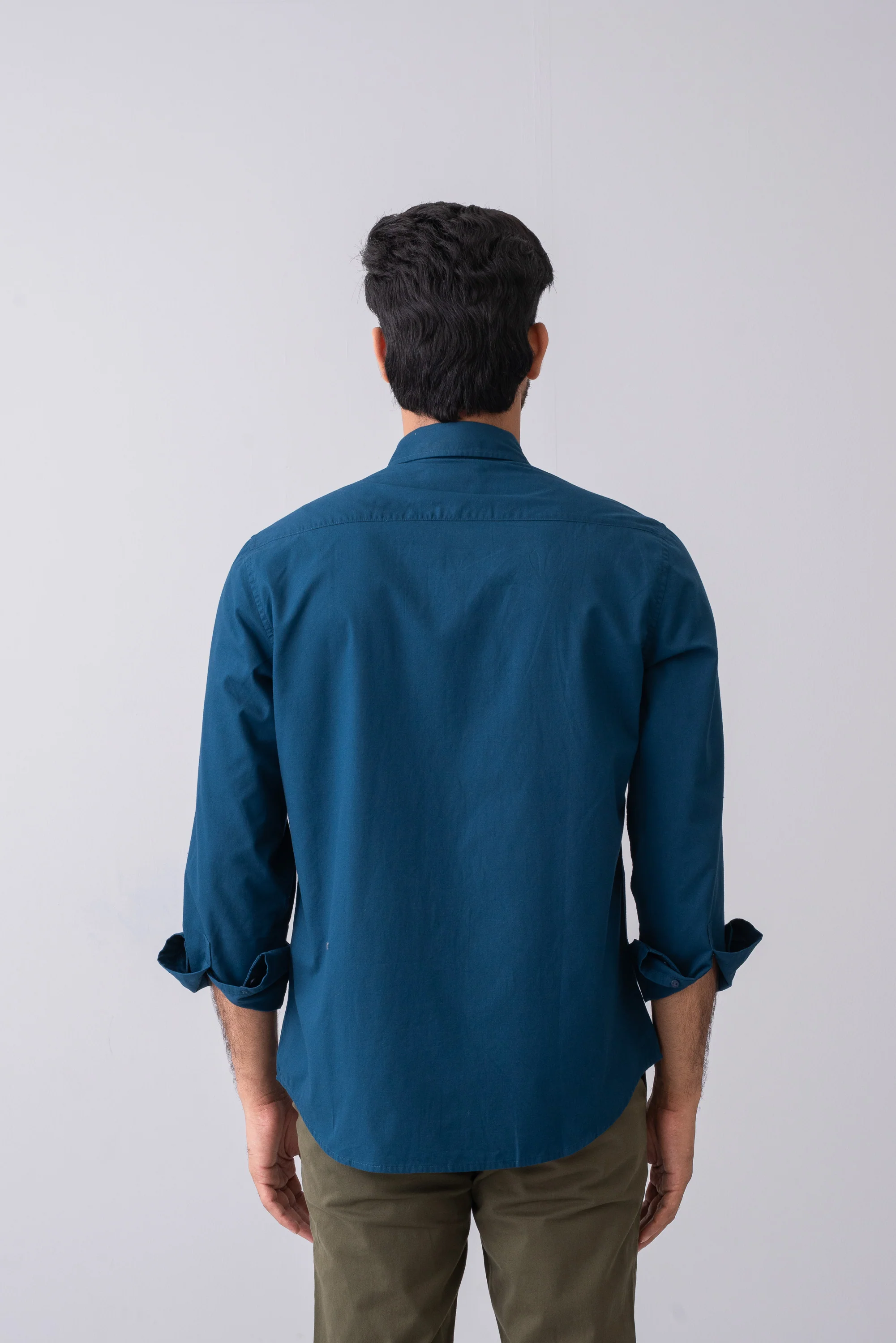 Regular Fit Solid Casual Shirt - Image 4