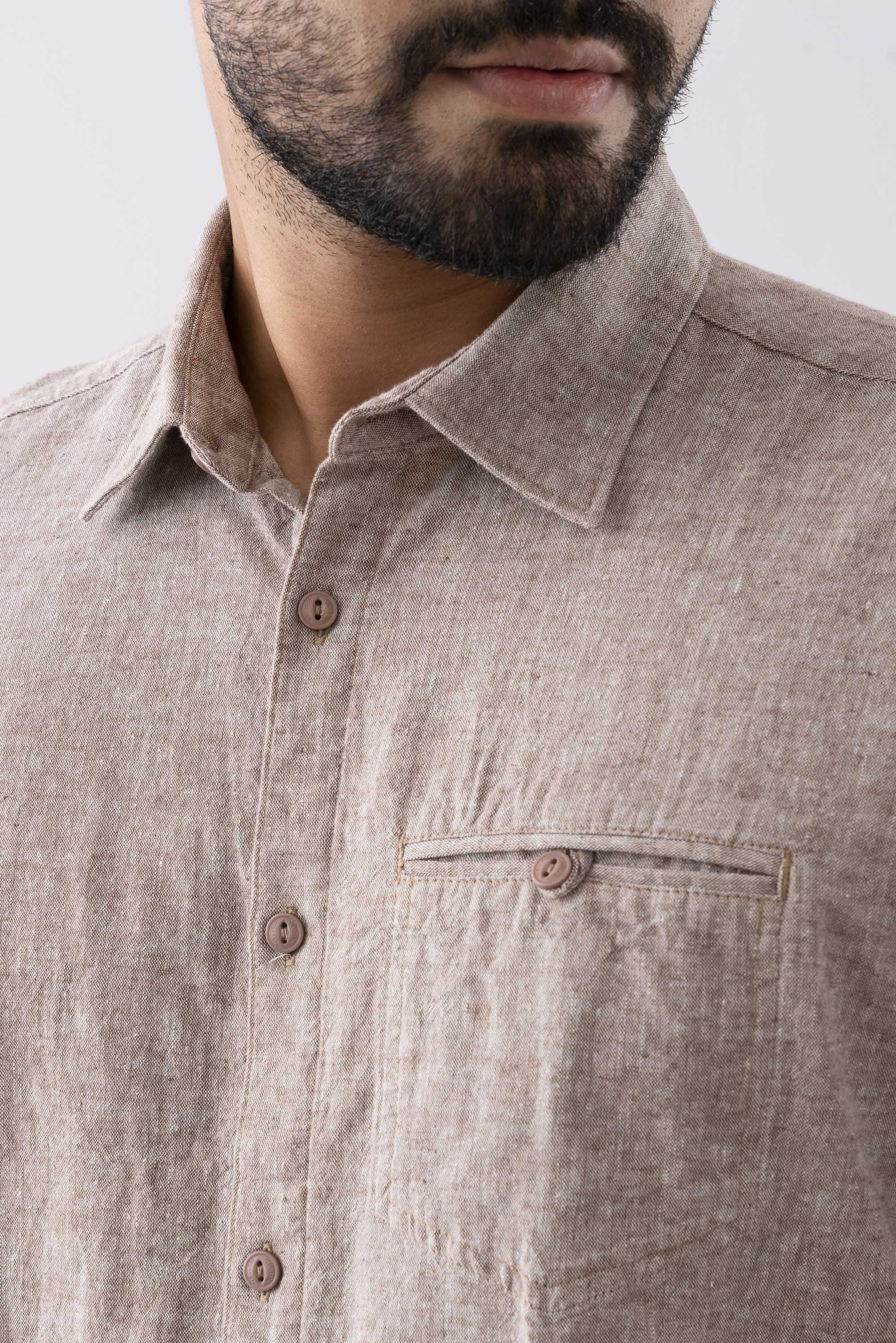 Regular Fit Solid Casual Shirt - Image 5