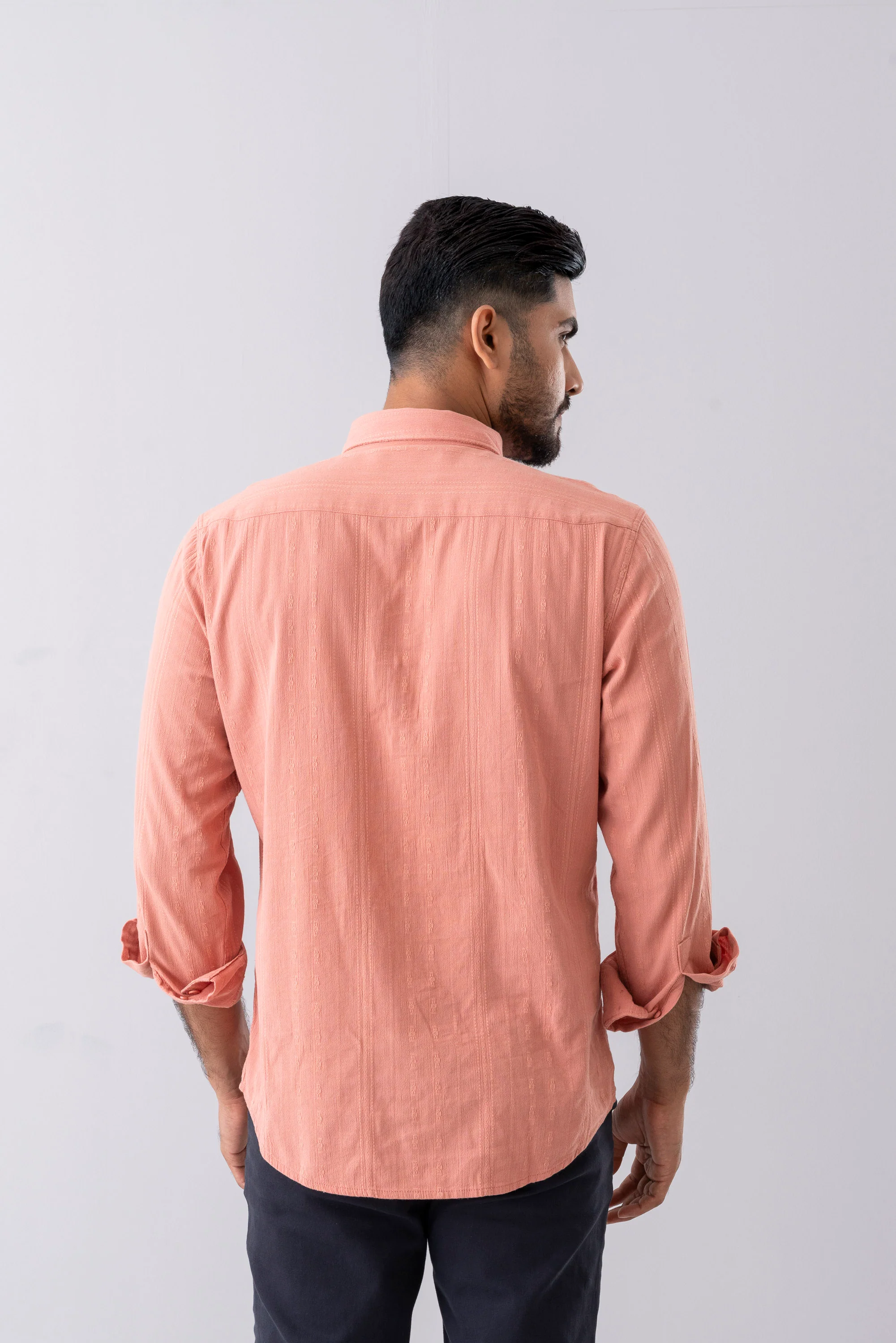 Slim Fit Textured Casual Shirt - Image 4