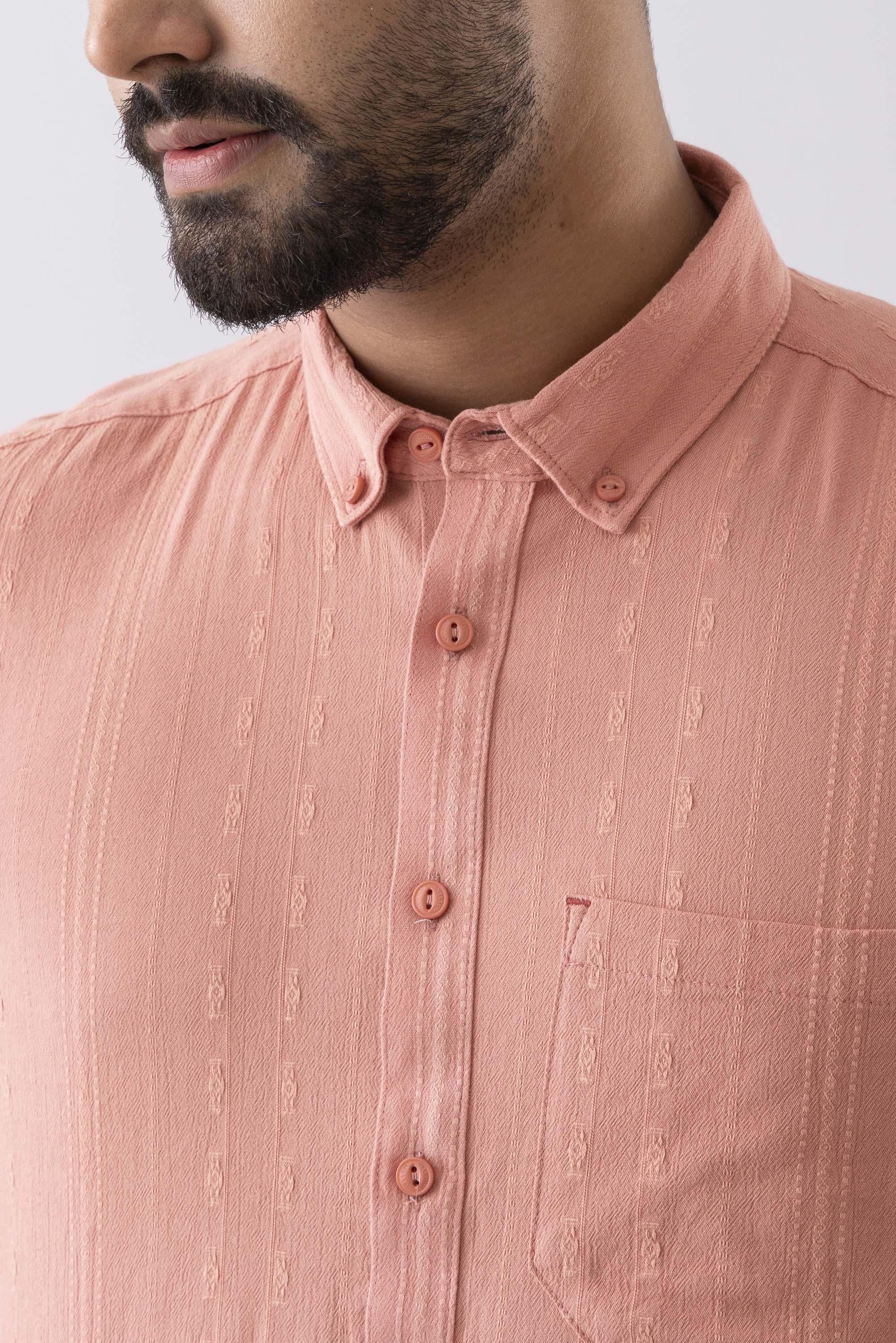 Slim Fit Textured Casual Shirt - Image 5