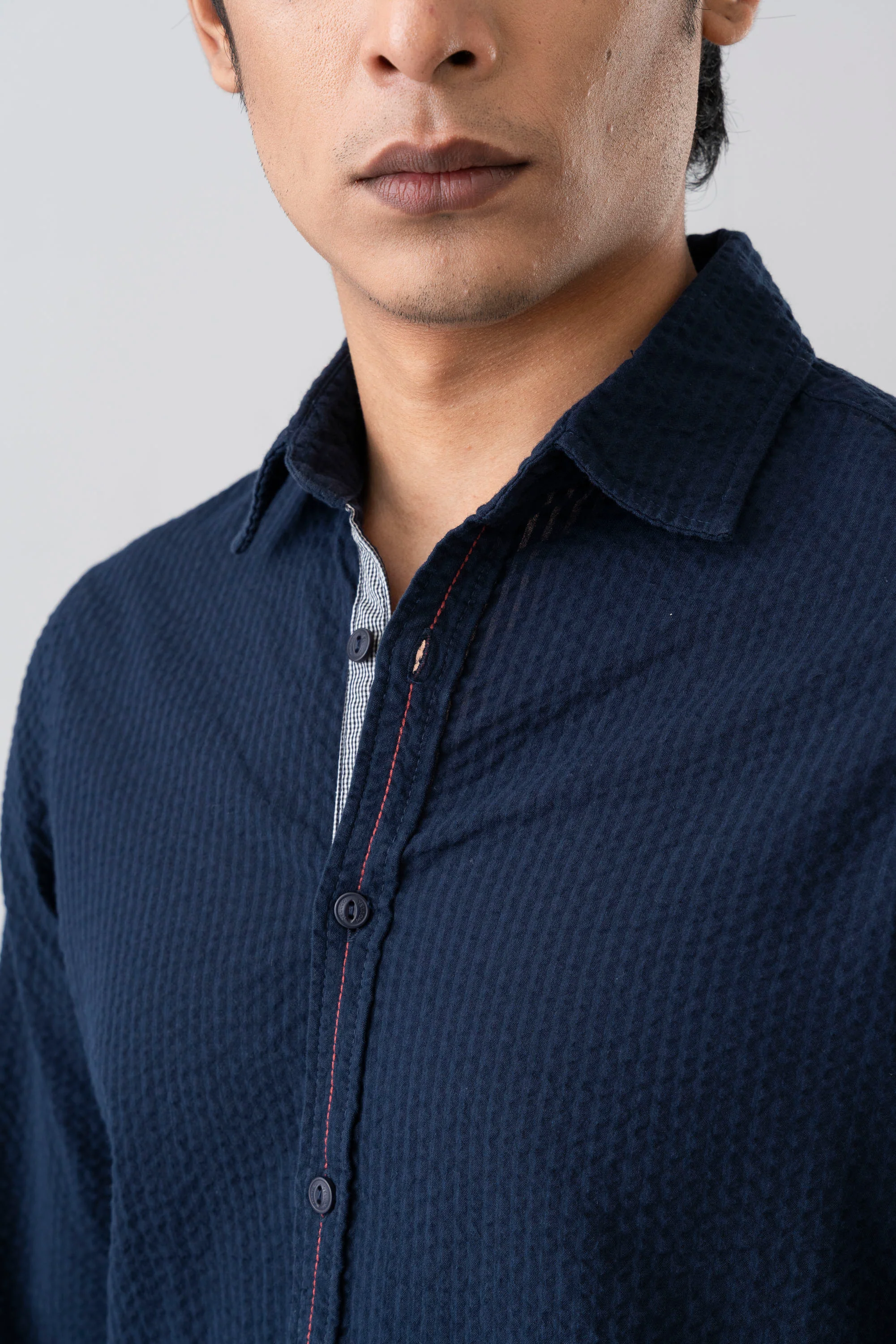 Regular Fit Textured Casual Shirt - Image 5