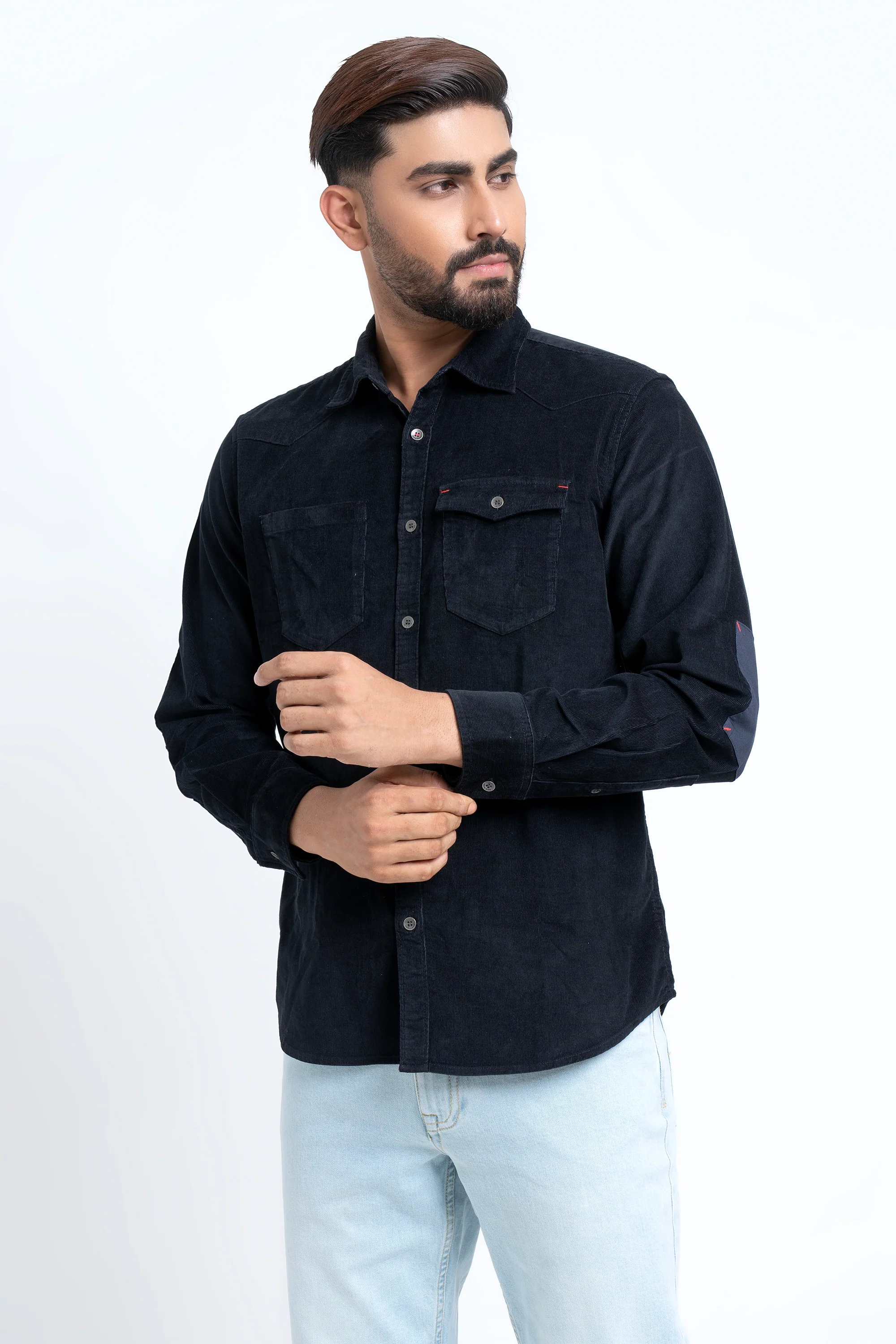 Regular Fit Corduroy Casual Shirt - Image 2