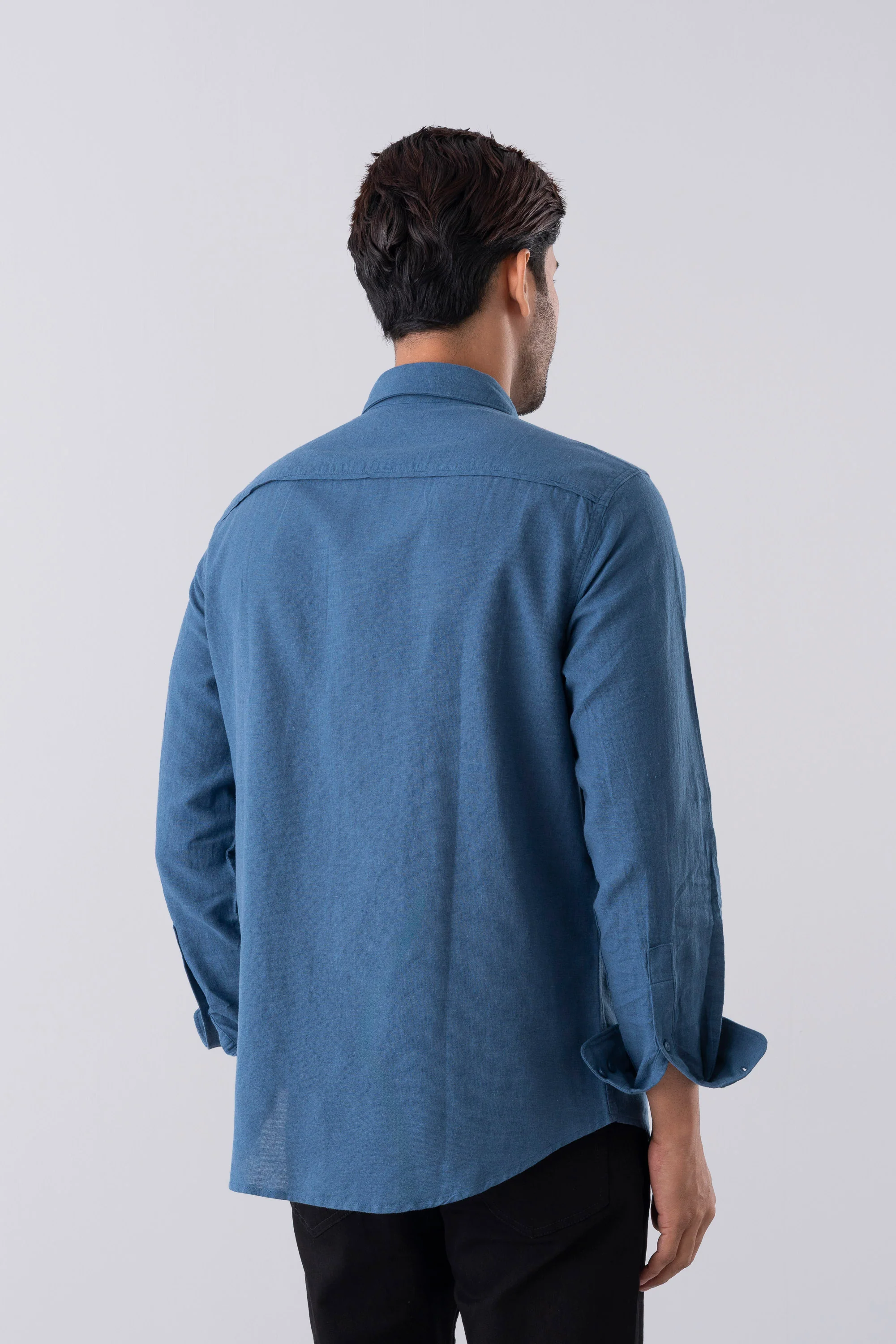 Regular Fit Solid Casual Shirt - Image 4