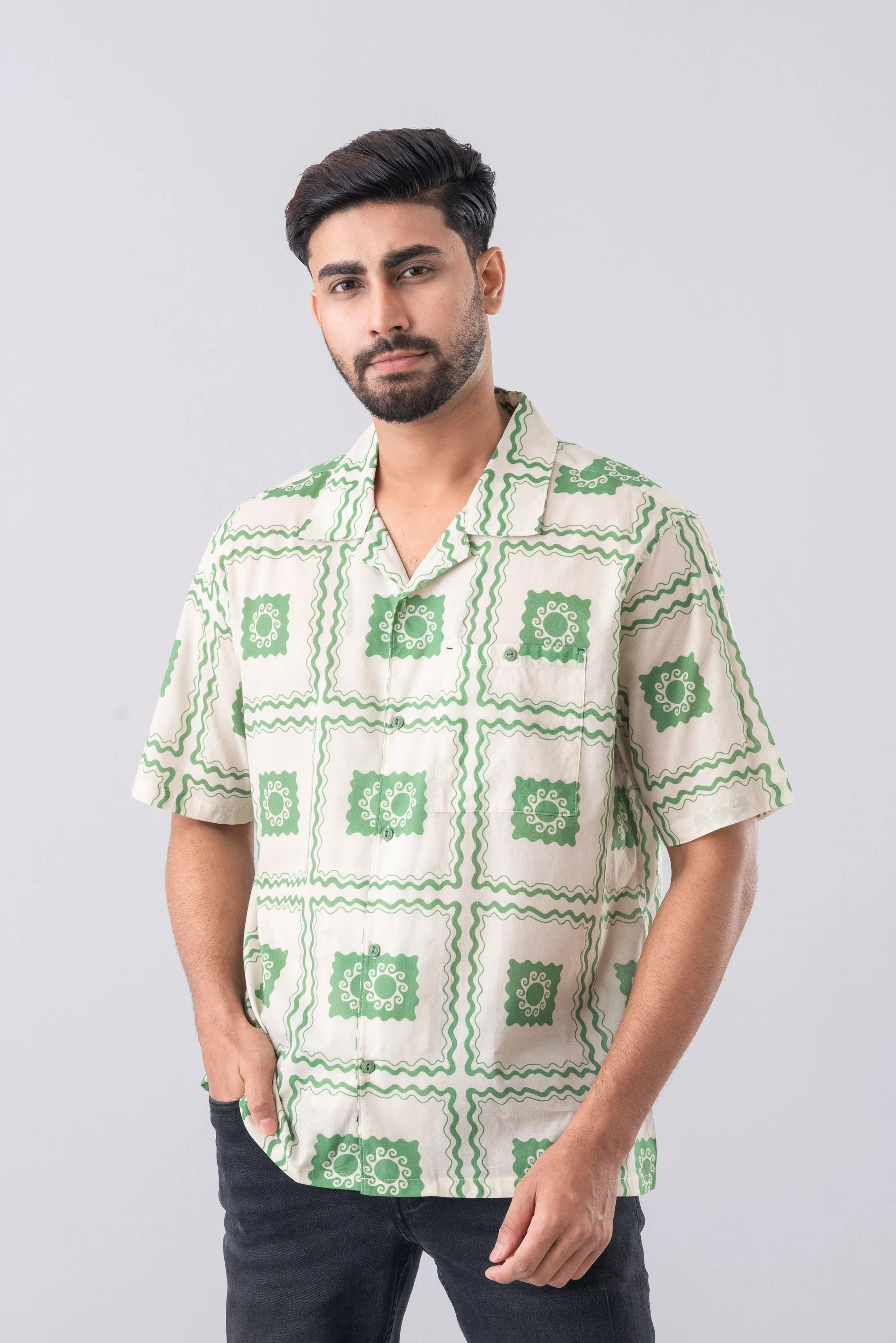 Boxy Fit Printed Casual Shirt - Image 2