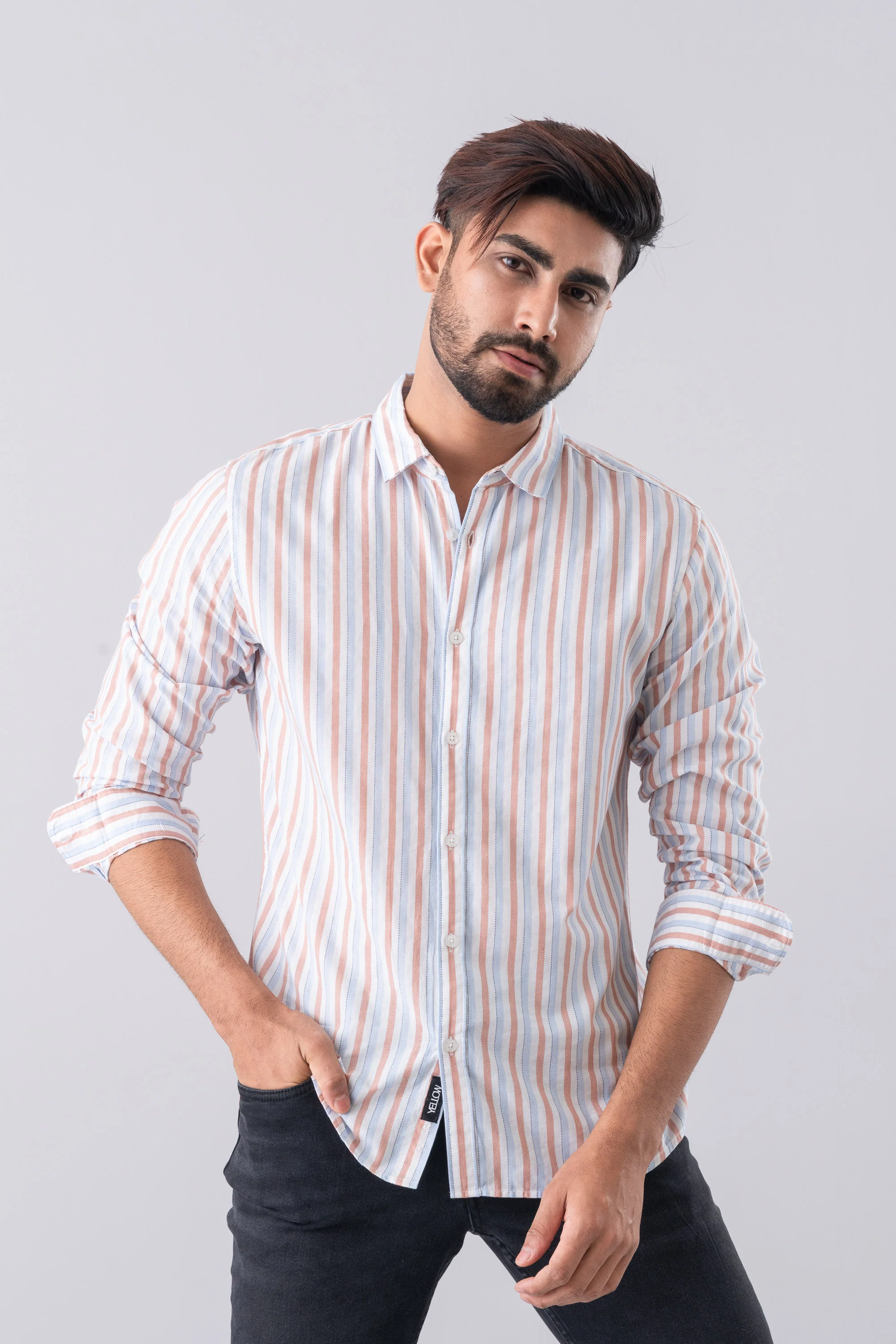 Slim Fit Striped Casual Shirt - Image 2