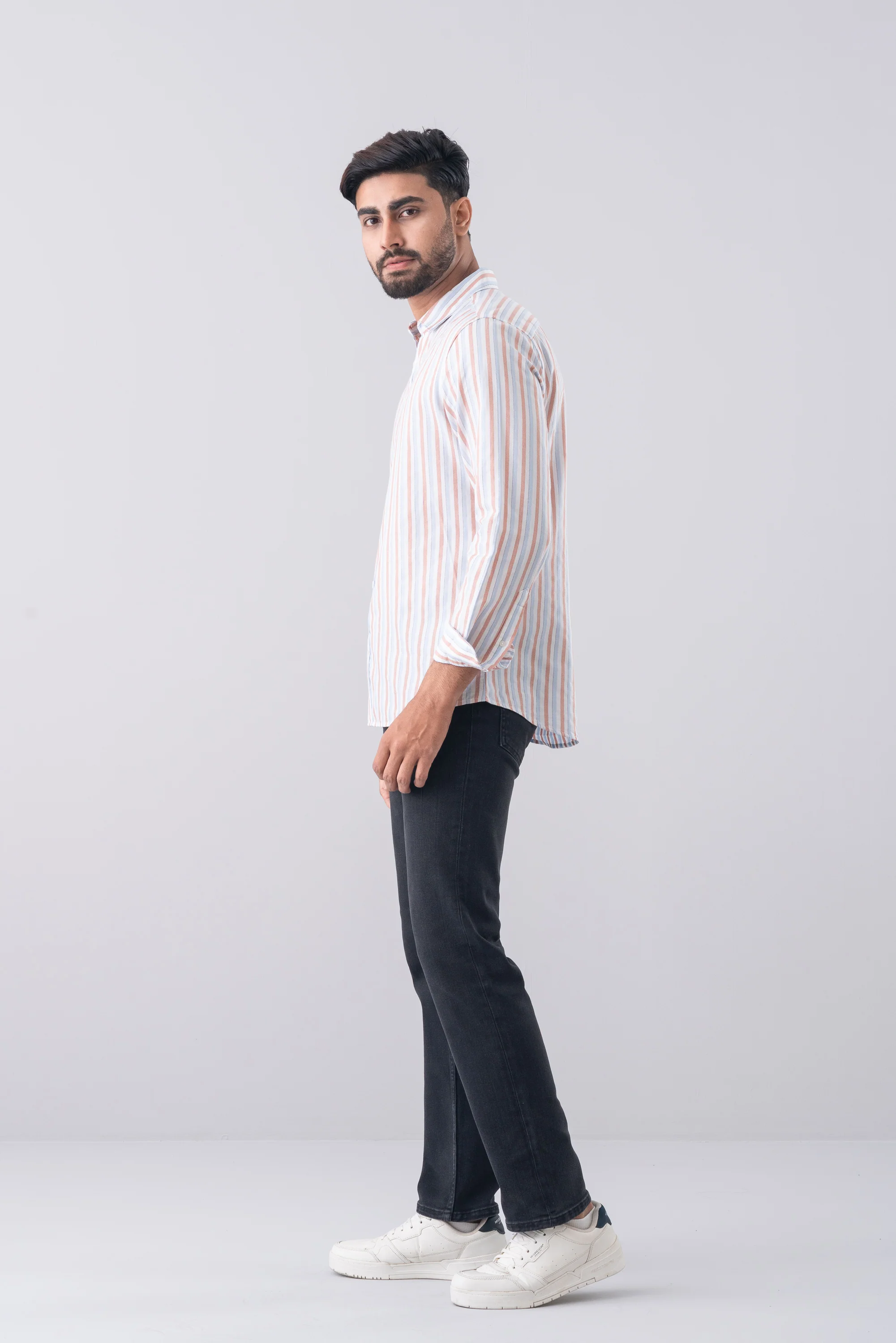 Slim Fit Striped Casual Shirt - Image 3