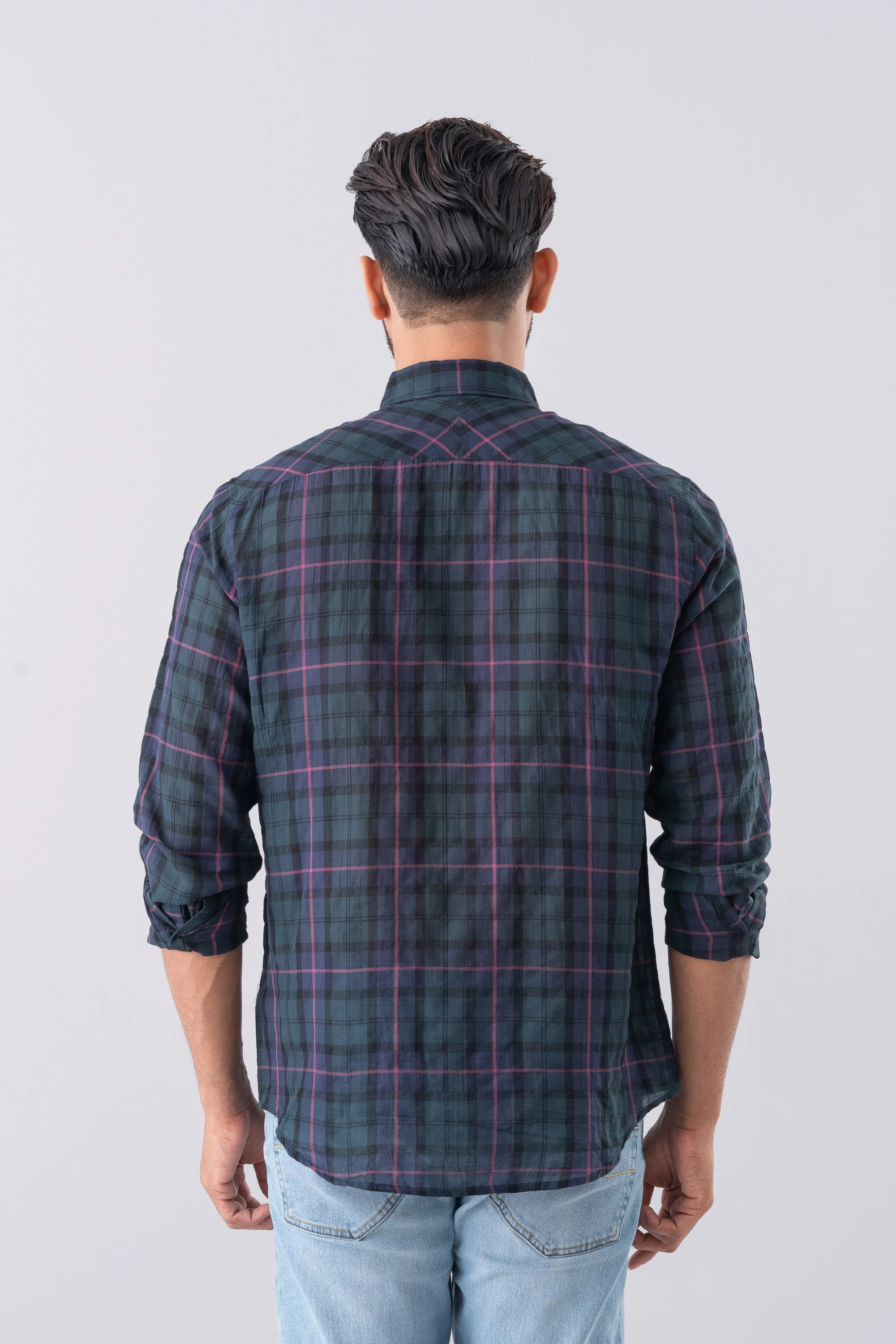Regular Fit Checkered Casual Shirt - Image 4