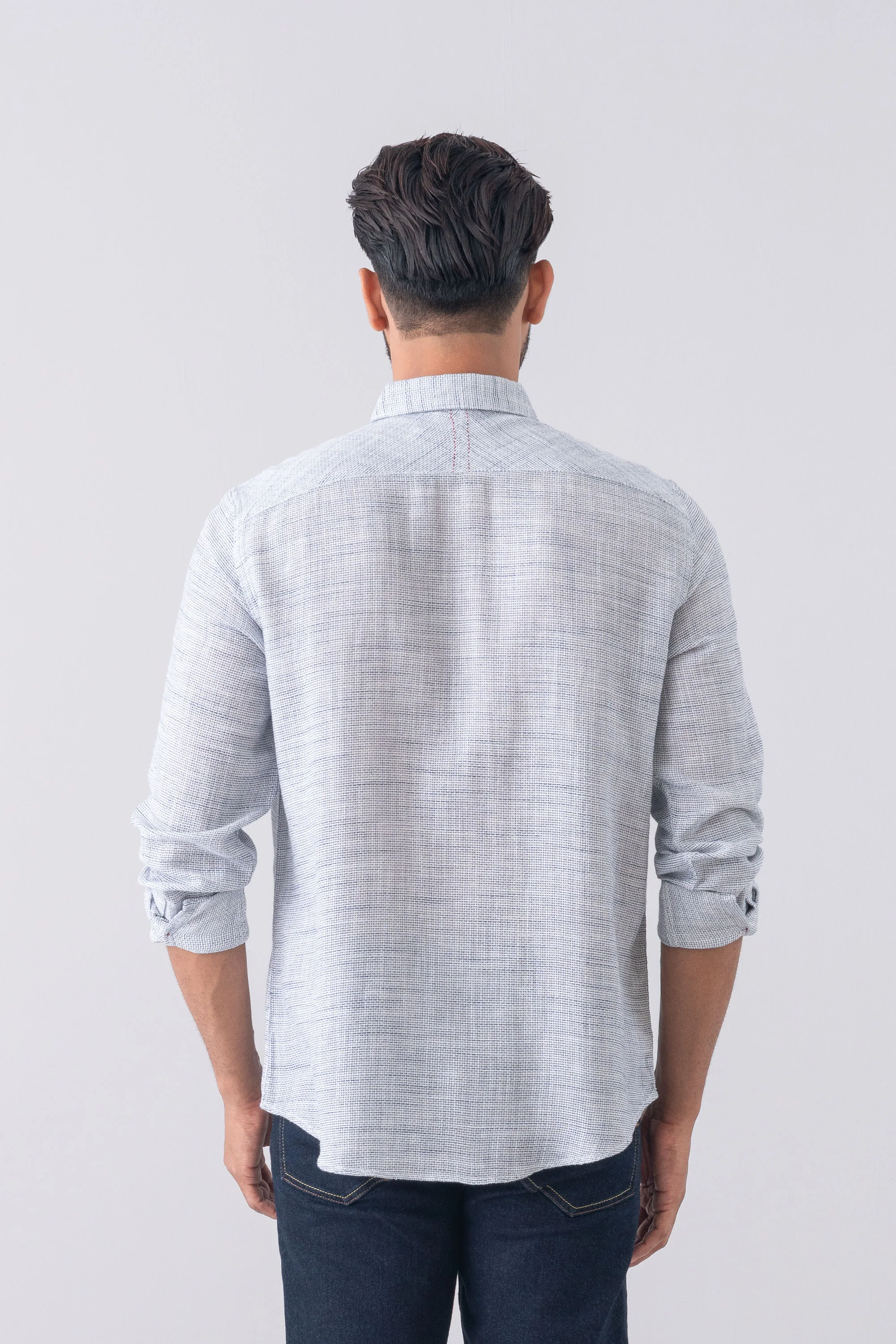Regular Fit Textured Casual Shirt - Image 4
