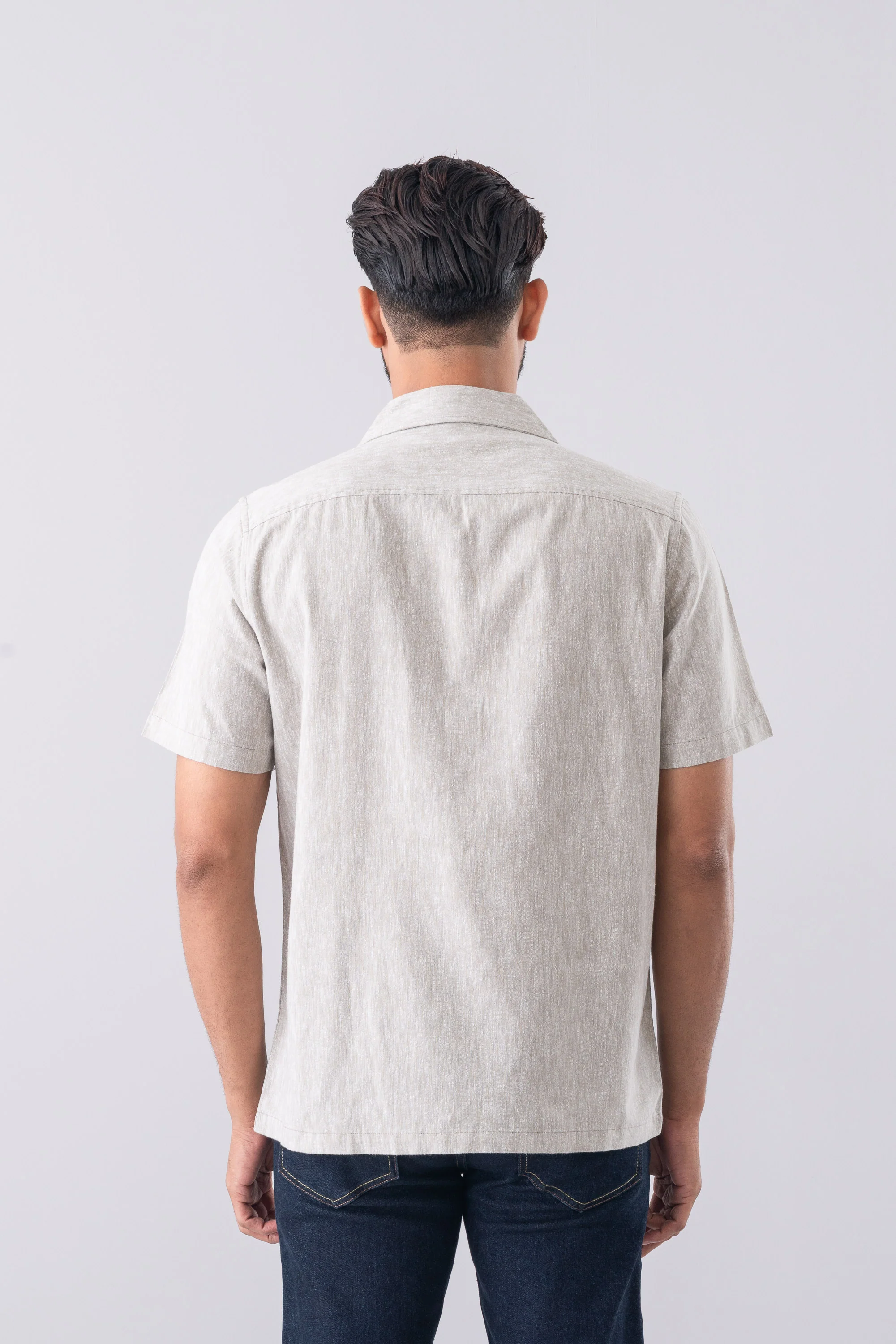 Regular Fit Solid Casual Shirt - Image 4