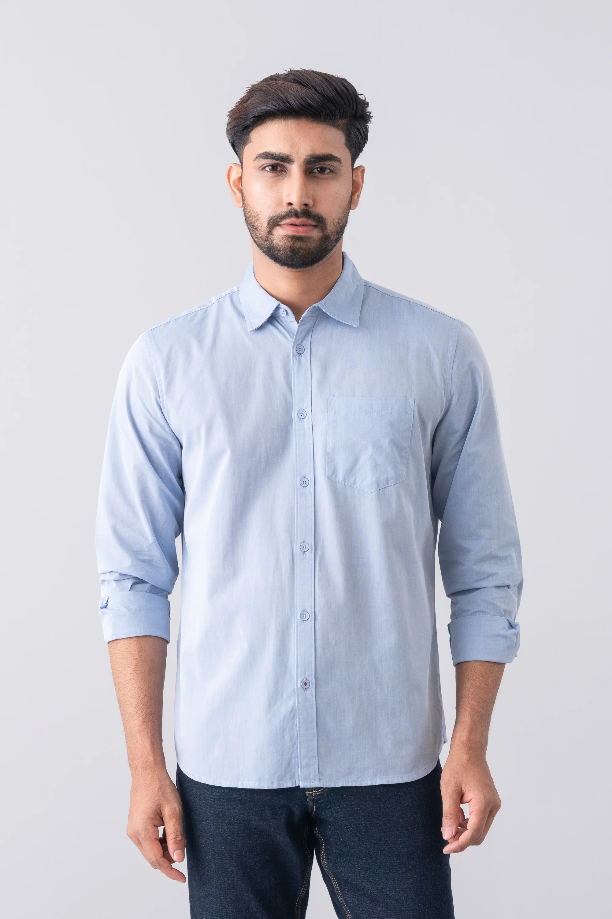 Regular Fit Solid Casual Shirt - Image 2