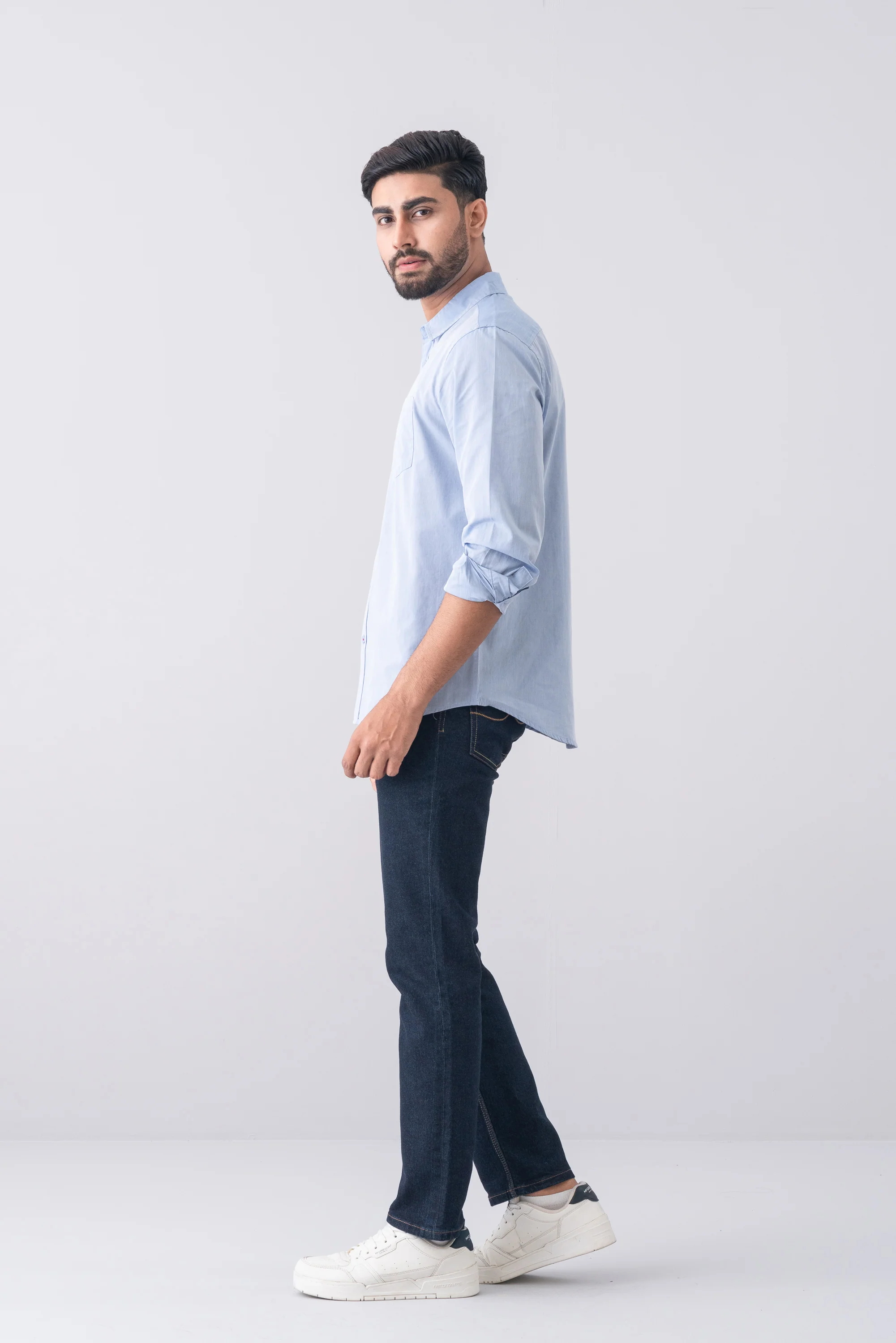 Regular Fit Solid Casual Shirt - Image 3