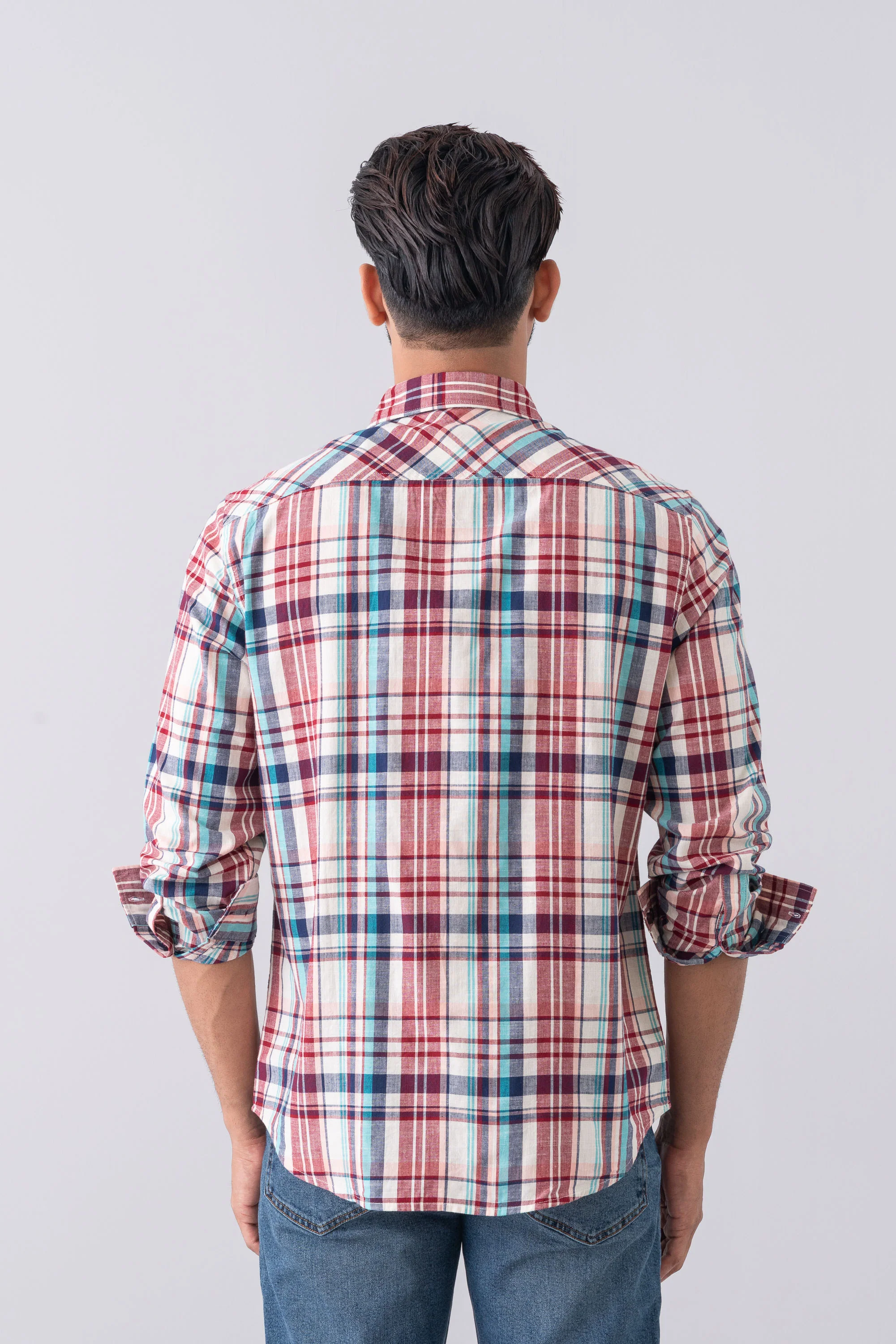 Regular Fit Checkered Casual Shirt - Image 4