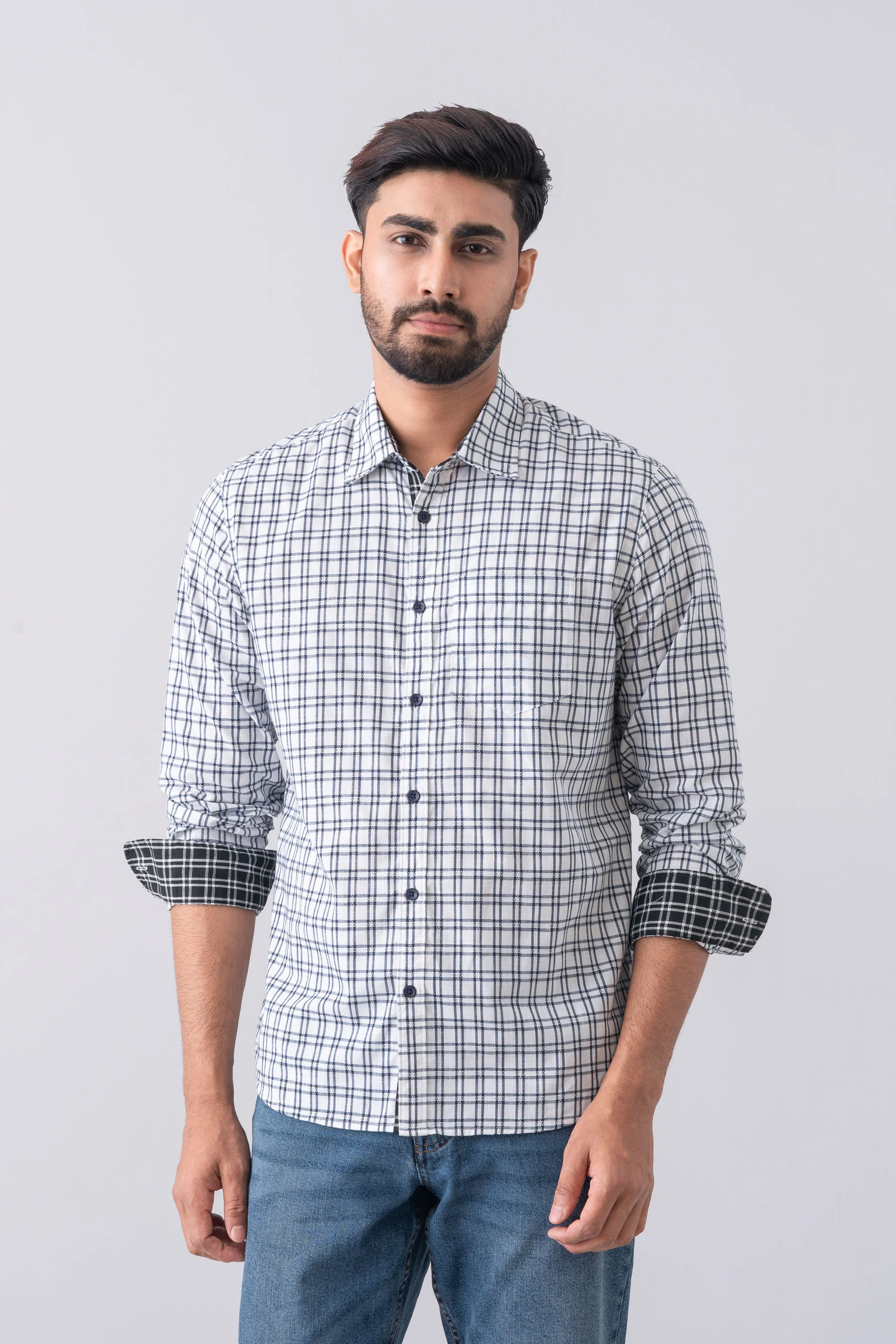 Regular Fit Checkered Casual Shirt - Image 2