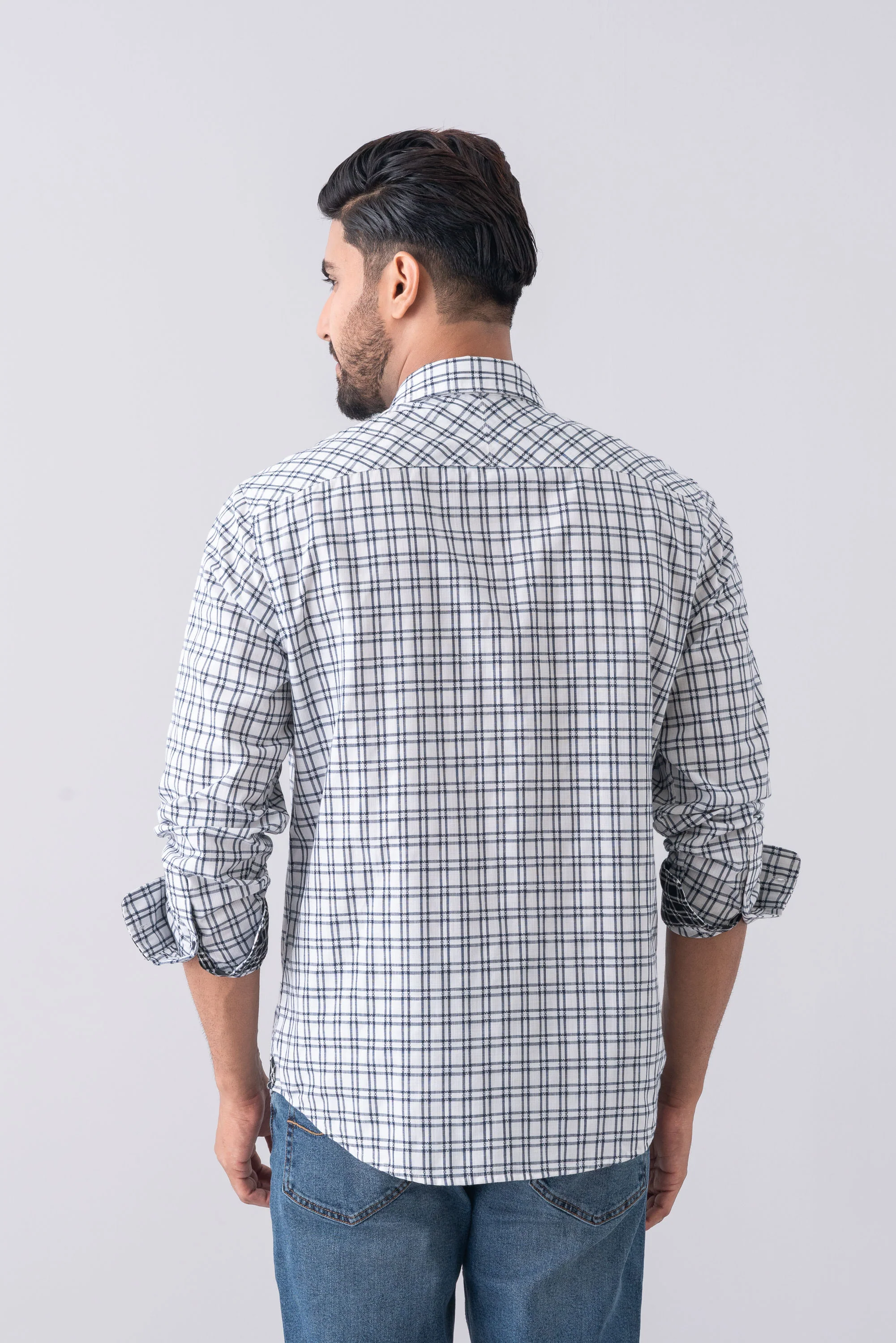 Regular Fit Checkered Casual Shirt - Image 4