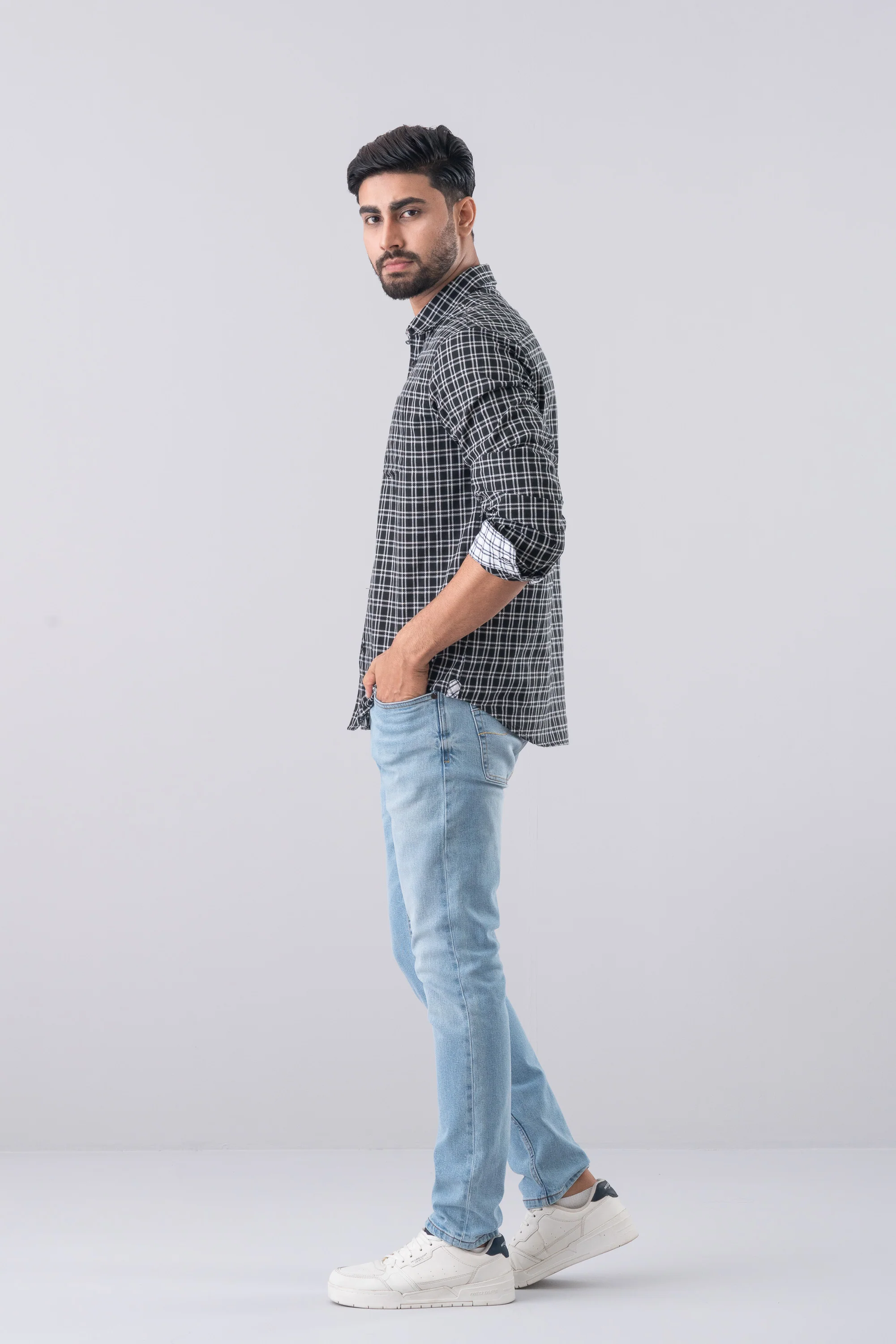 Regular Fit Checkered Casual Shirt - Image 3