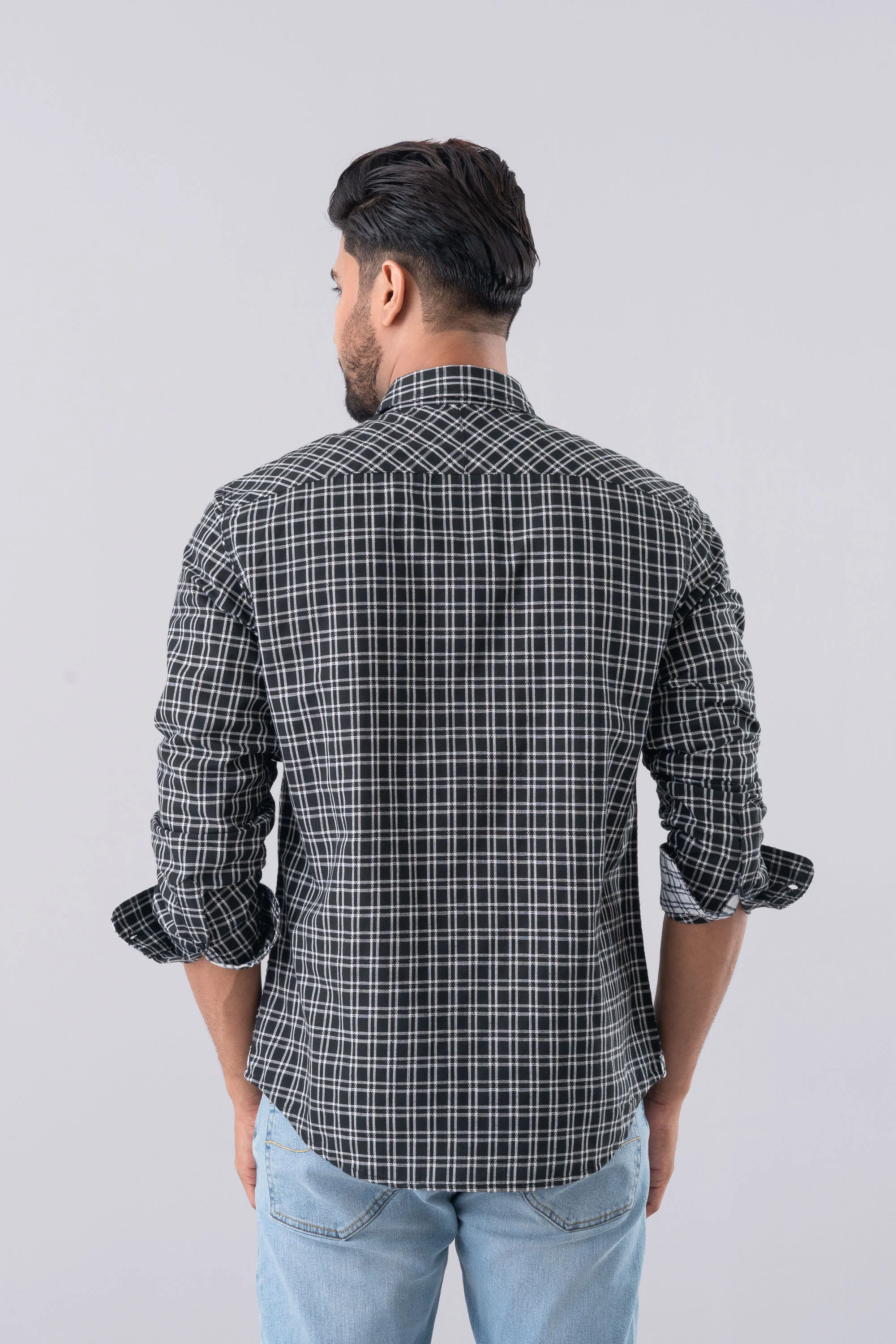 Regular Fit Checkered Casual Shirt - Image 4