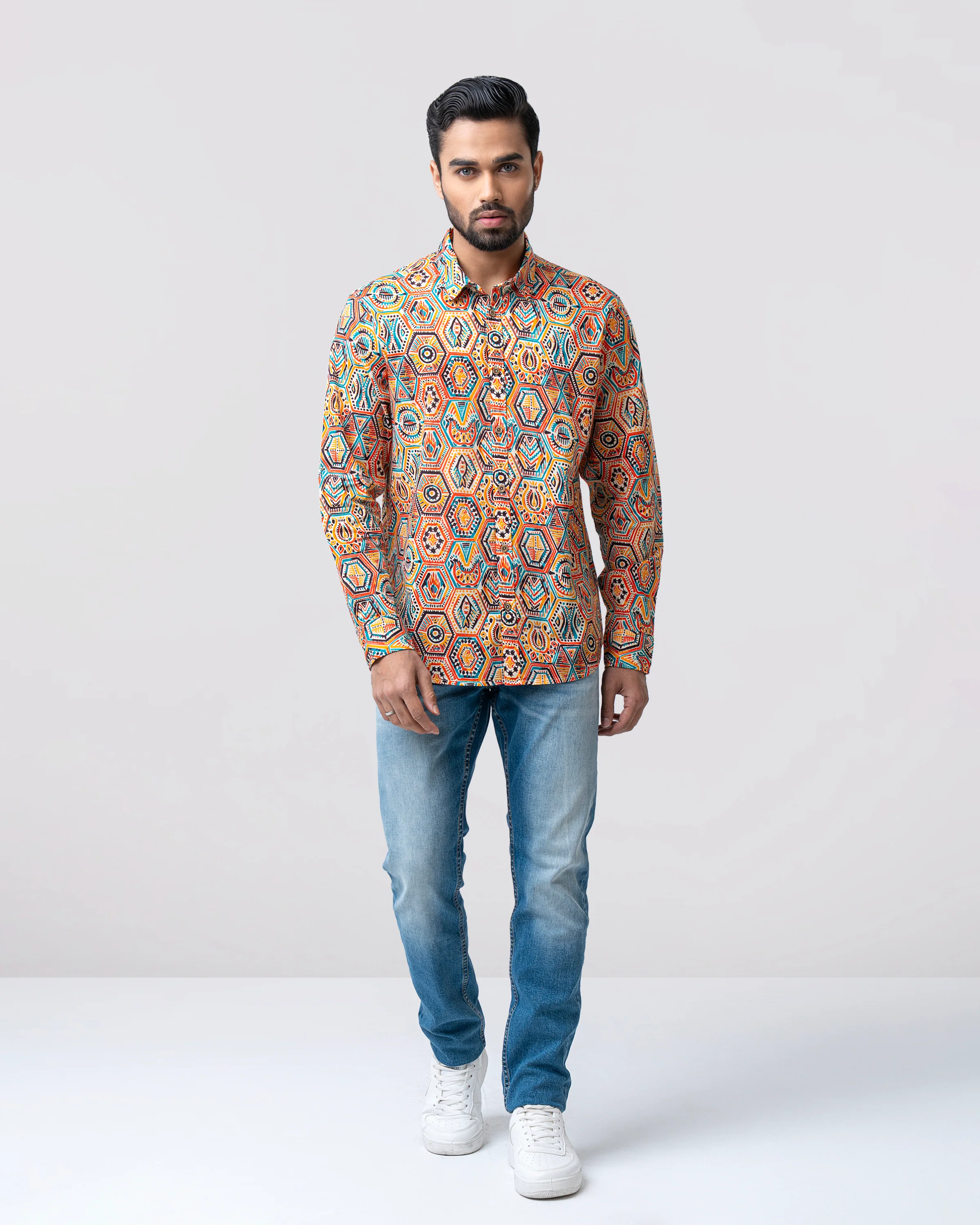 Regular Fit Printed Casual Shirt