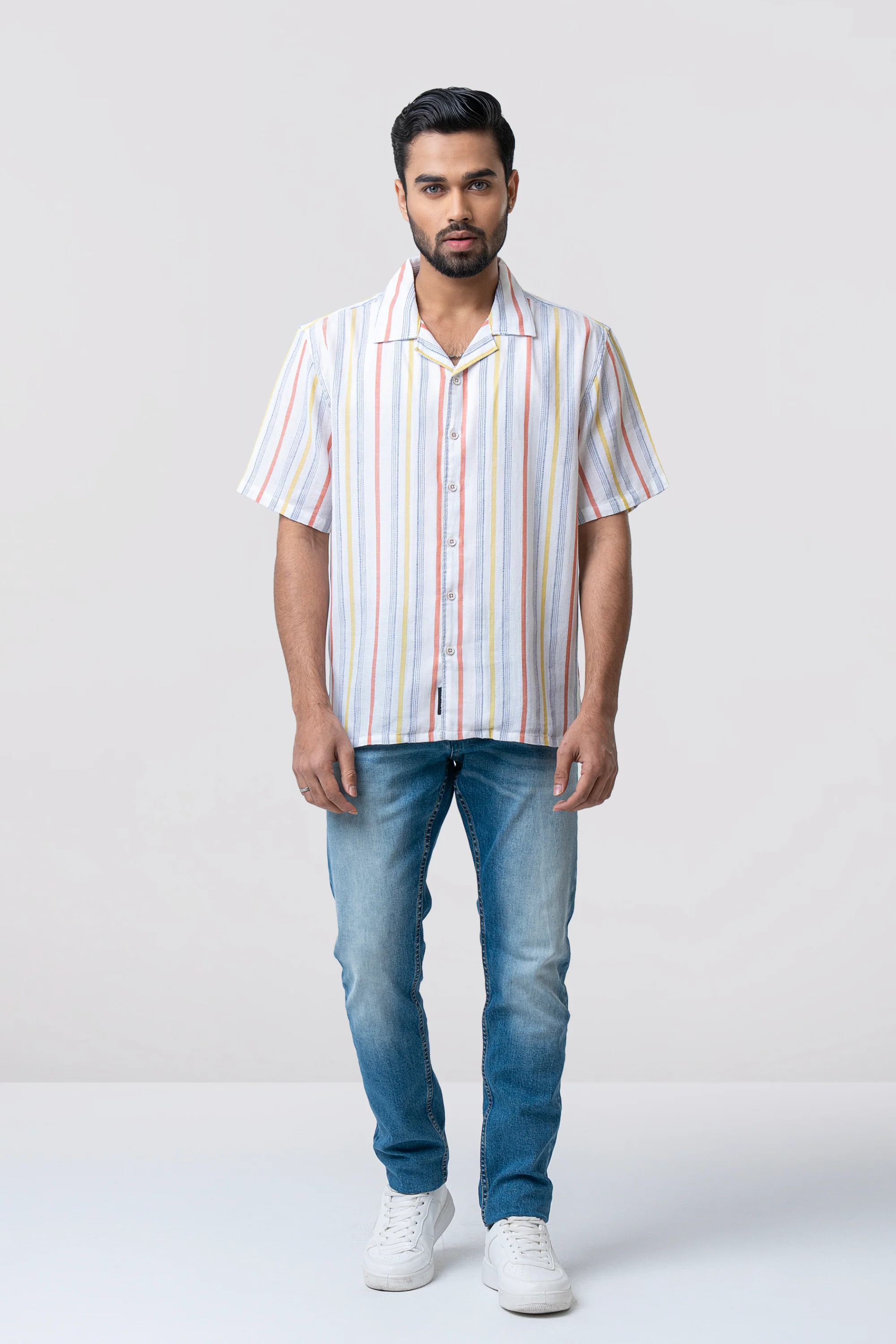 Relaxed Fit Striped Casual Shirt - Image 4