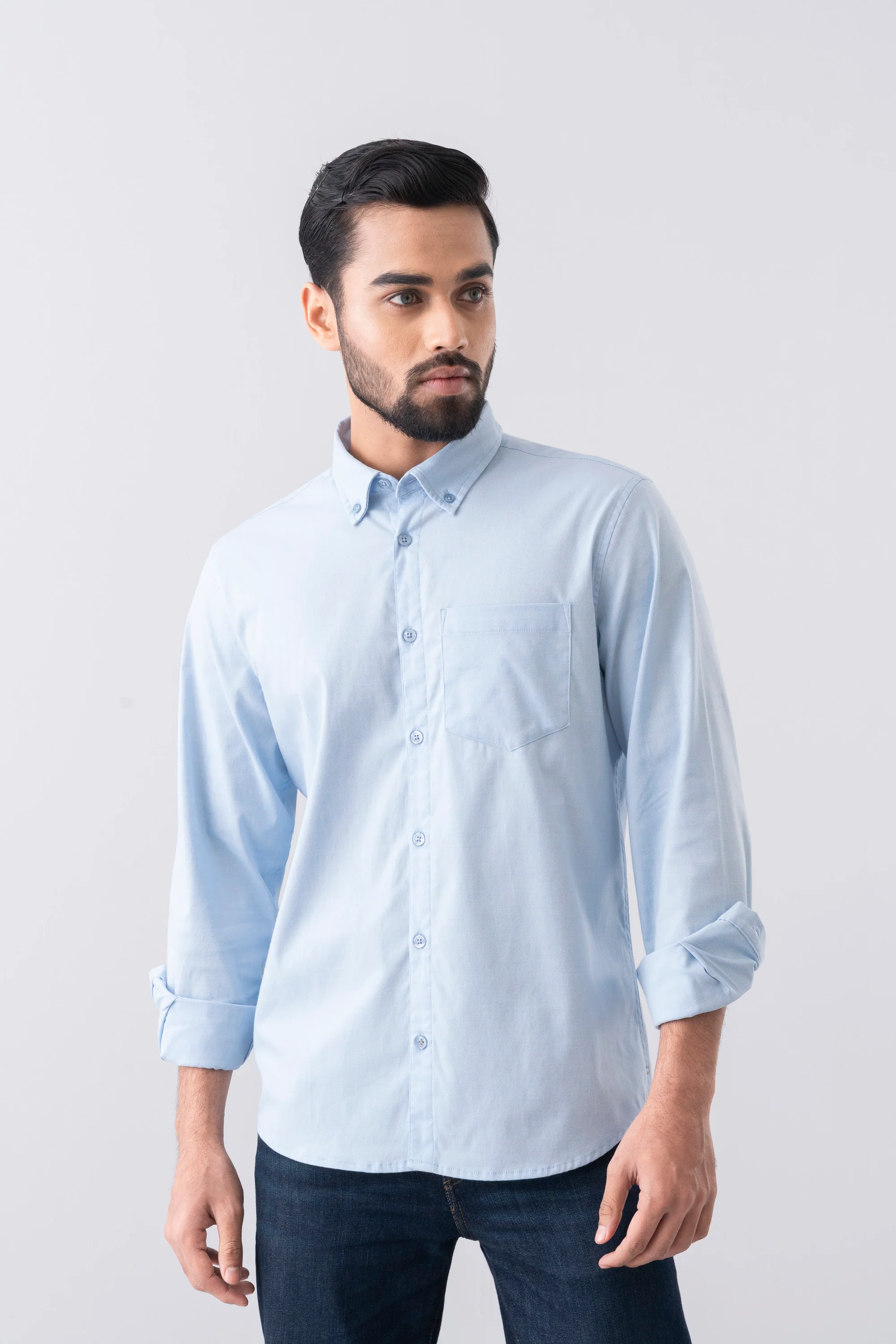 Regular Fit Solid Casual Shirt - Image 2