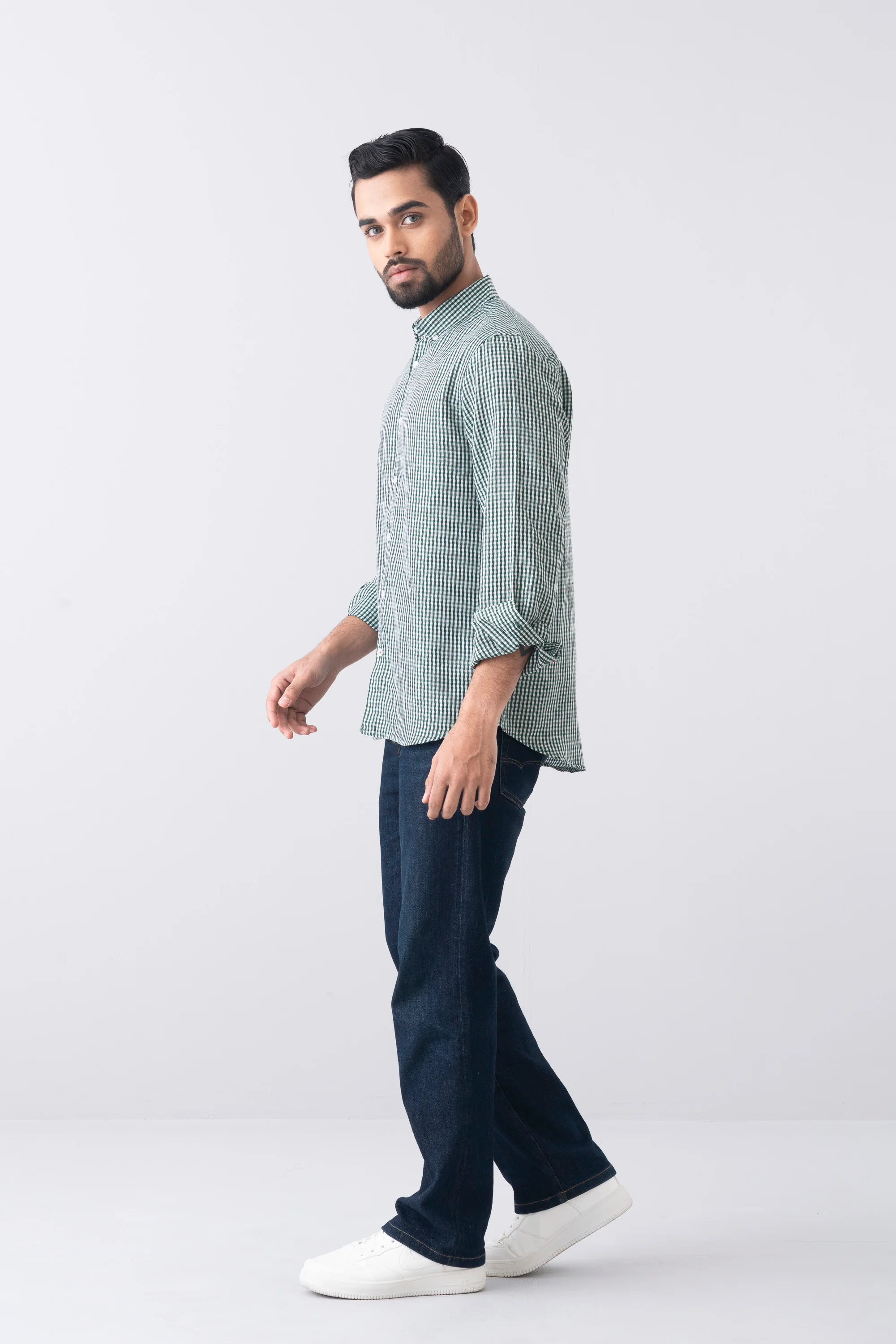 Regular Fit Checkered Casual Shirt - Image 3