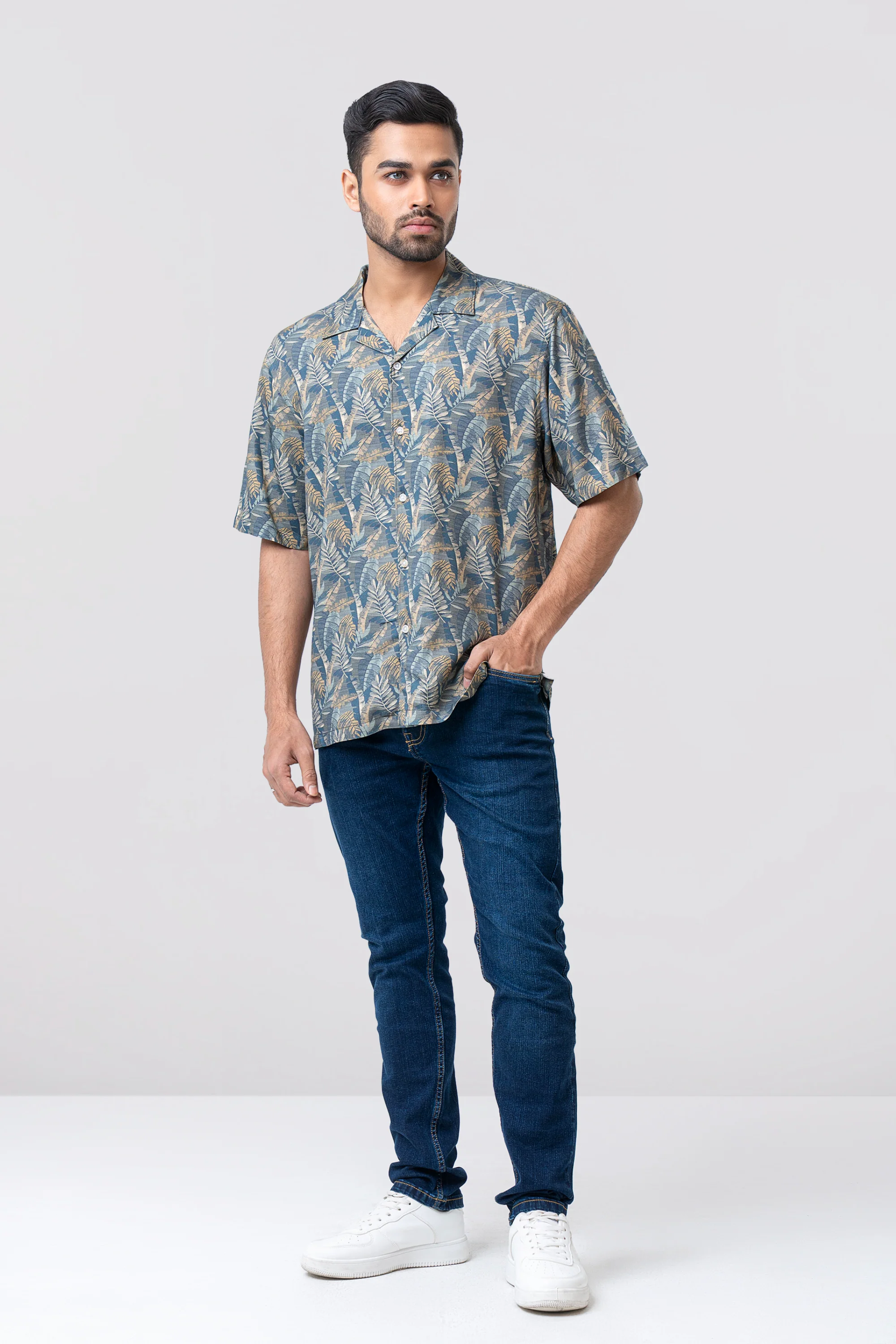 Relaxed Fit Printed Viscose Casual Shirt - Image 2