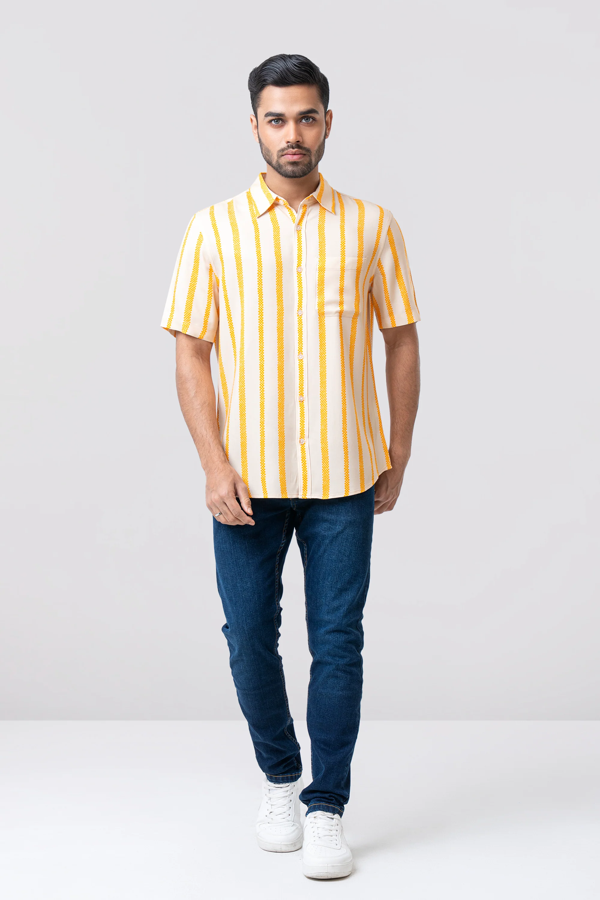 Regular Fit Striped Casual Shirt - Image 3