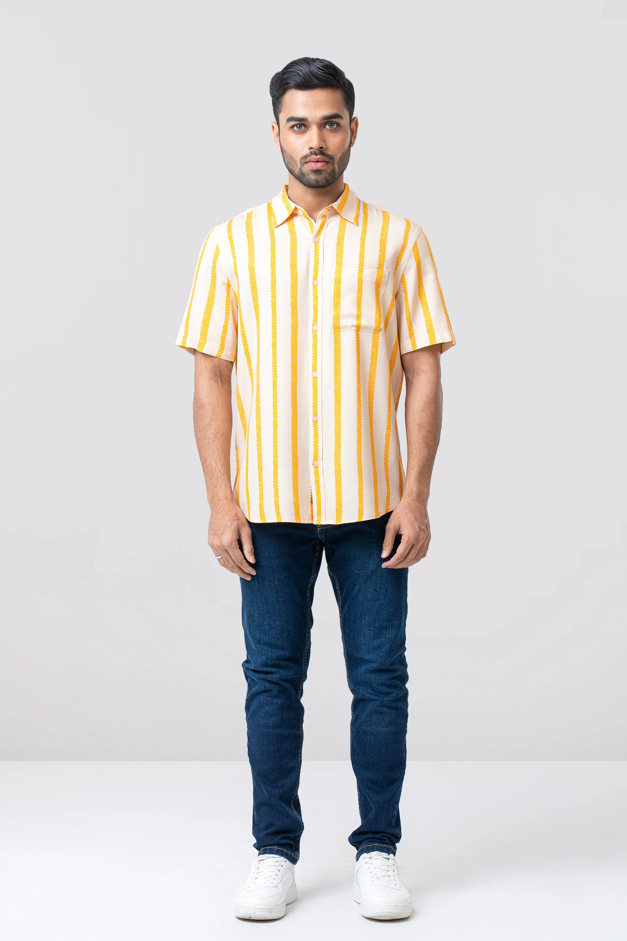Regular Fit Striped Casual Shirt - Image 4