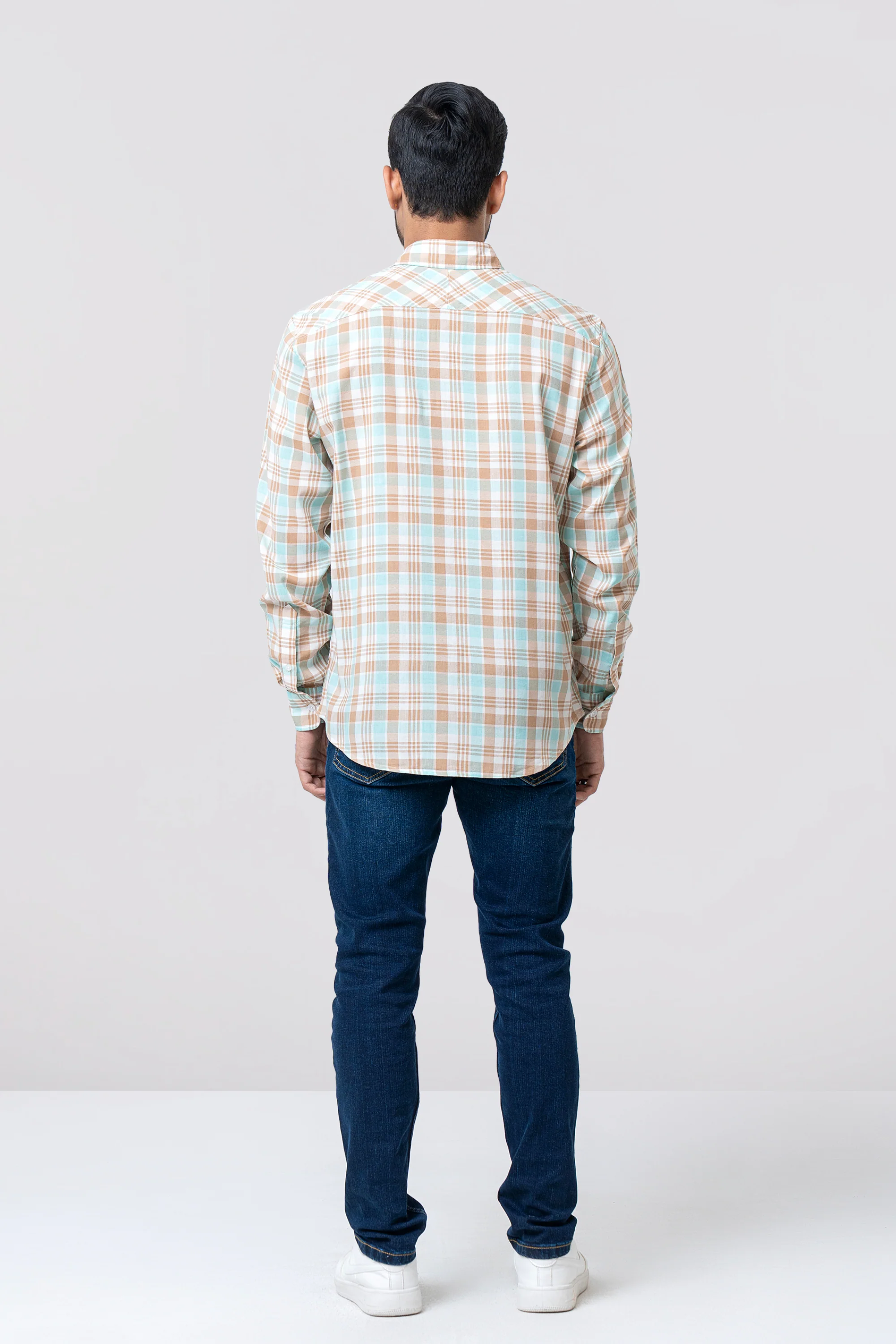 Regular Fit Checkered Casual Shirt - Image 4