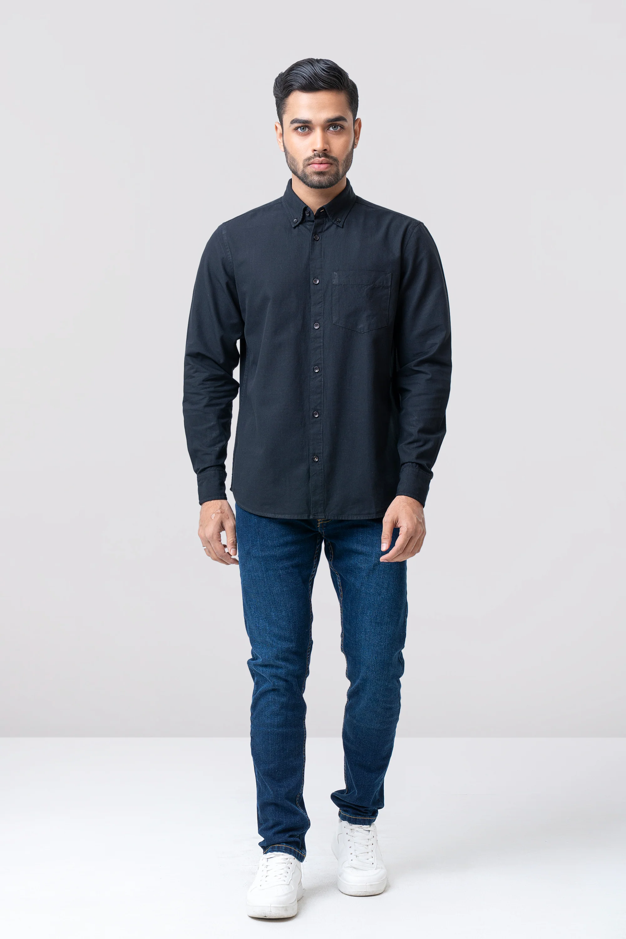 Regular Fit Solid Casual Shirt - Image 2
