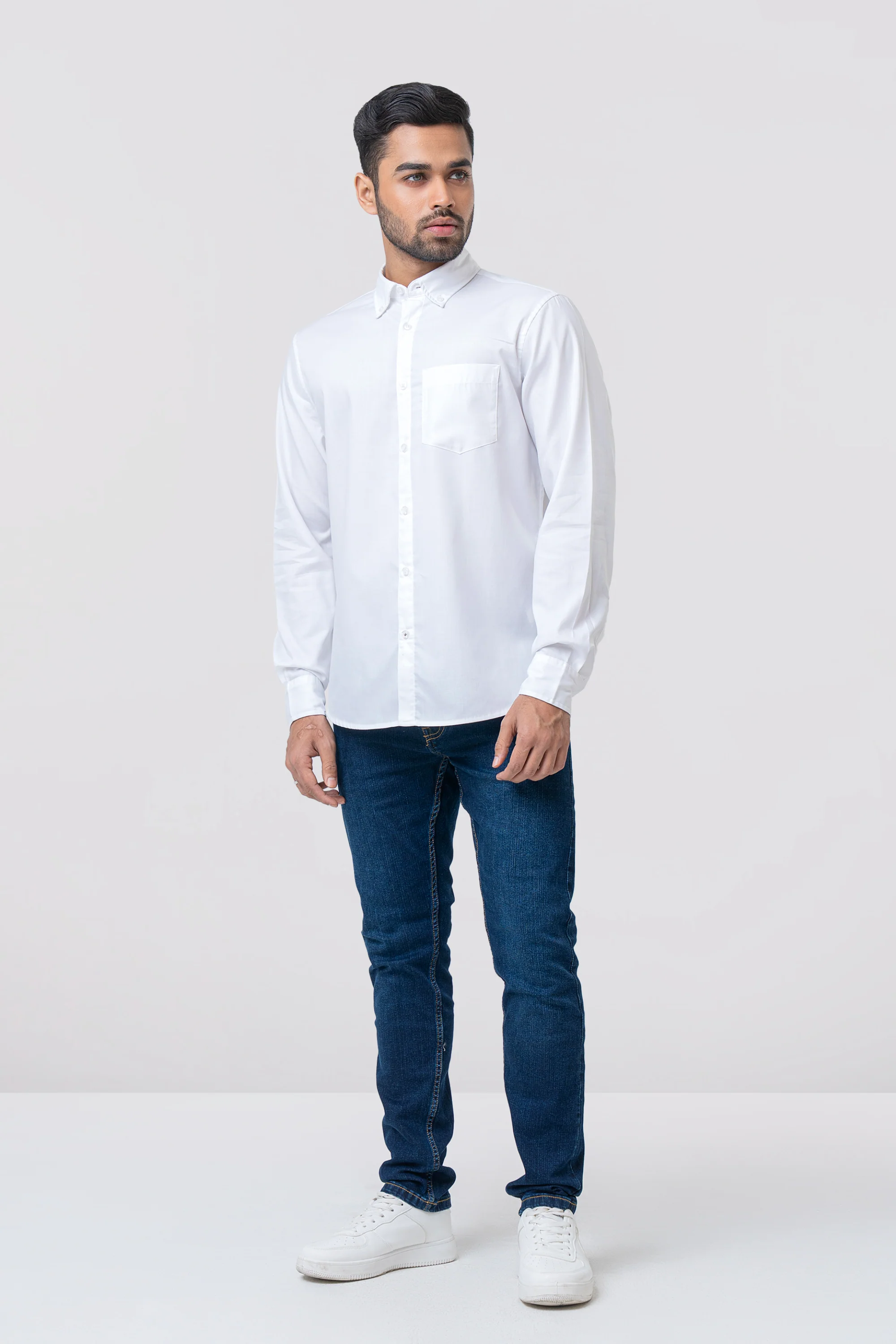 Regular Fit Solid Casual Shirt - Image 3