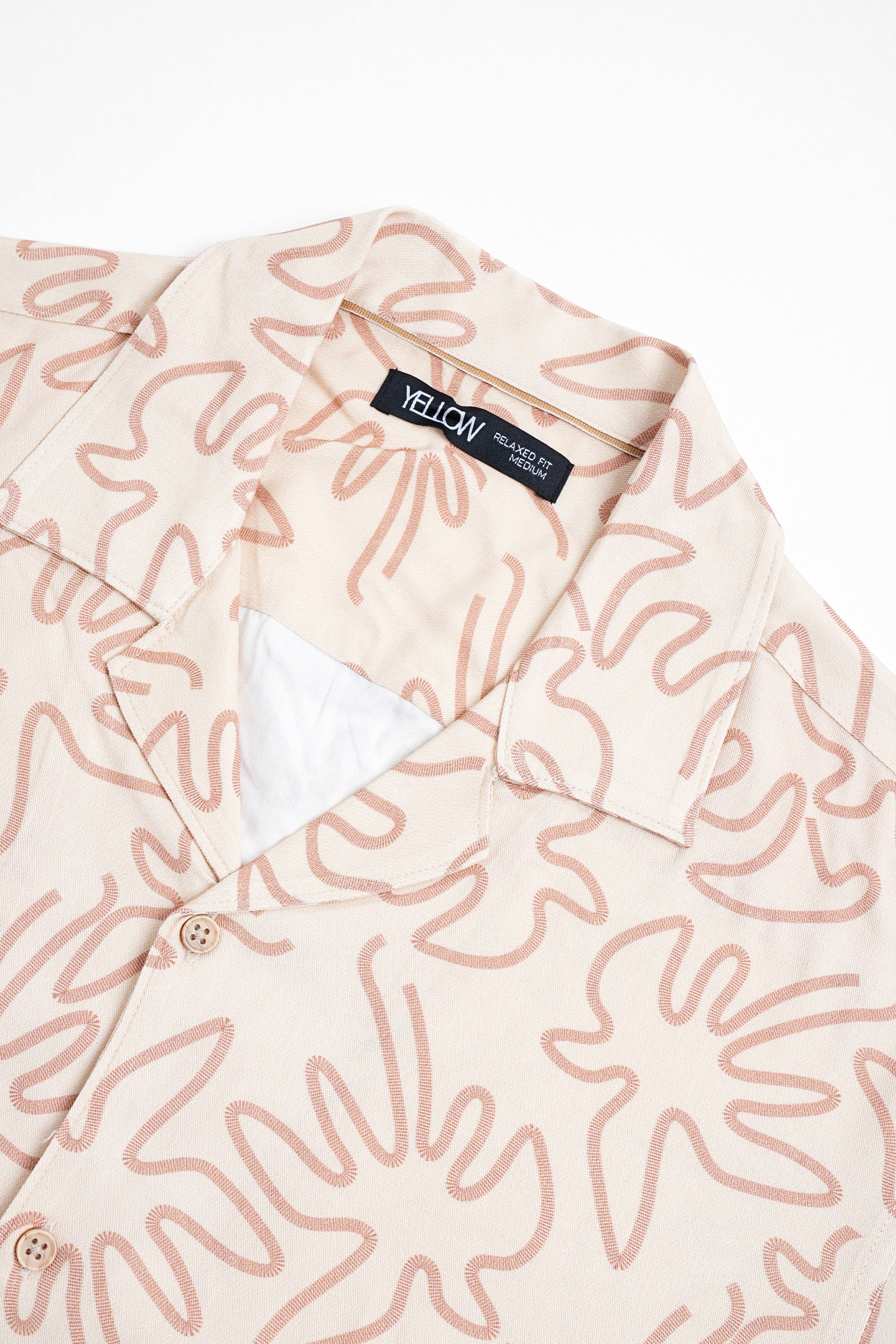 Relaxed Fit Twill Fabric Printed Casual Shirt with Lapel Collar - Image 5