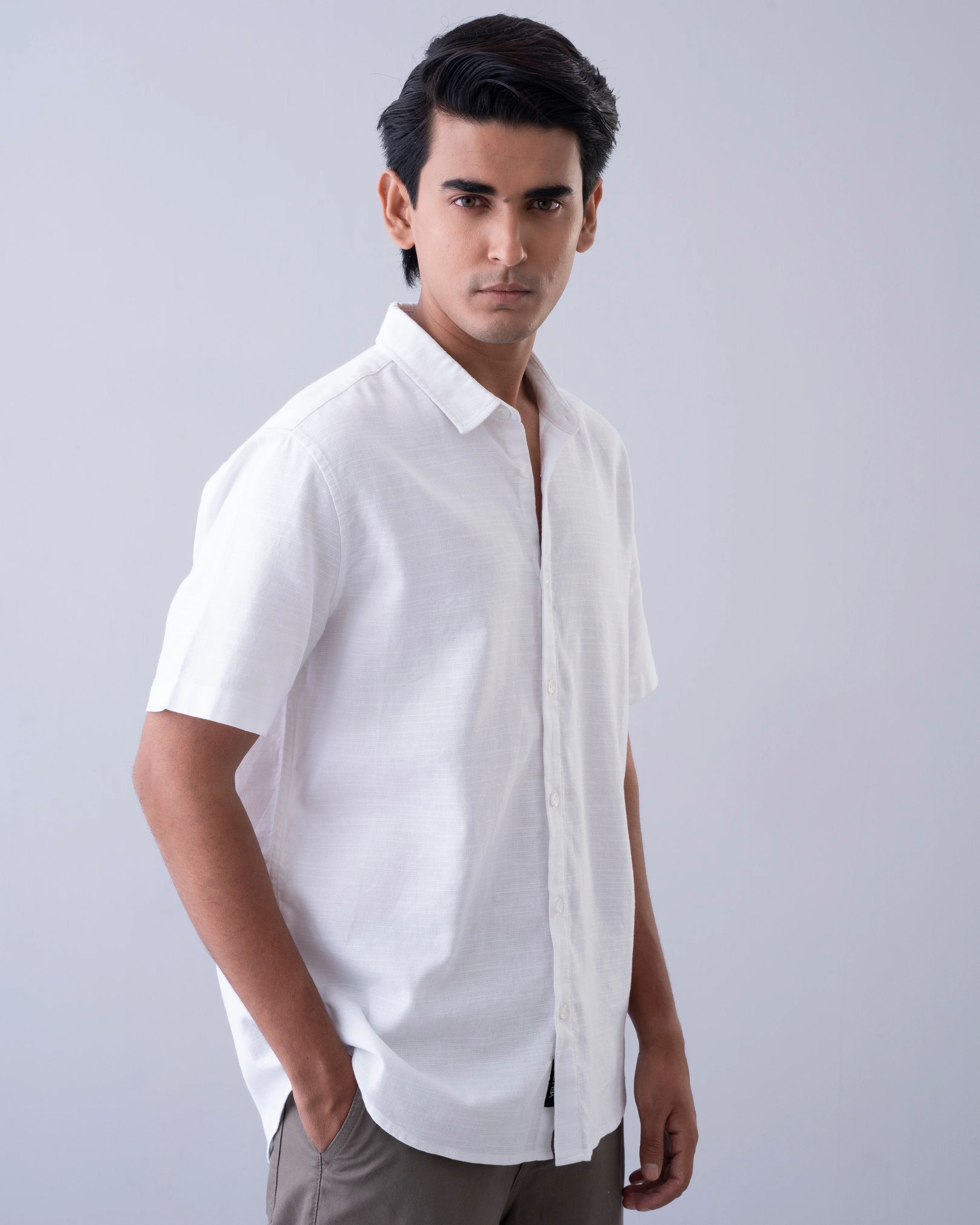 Regular Fit Solid Casual shirt - Image 4