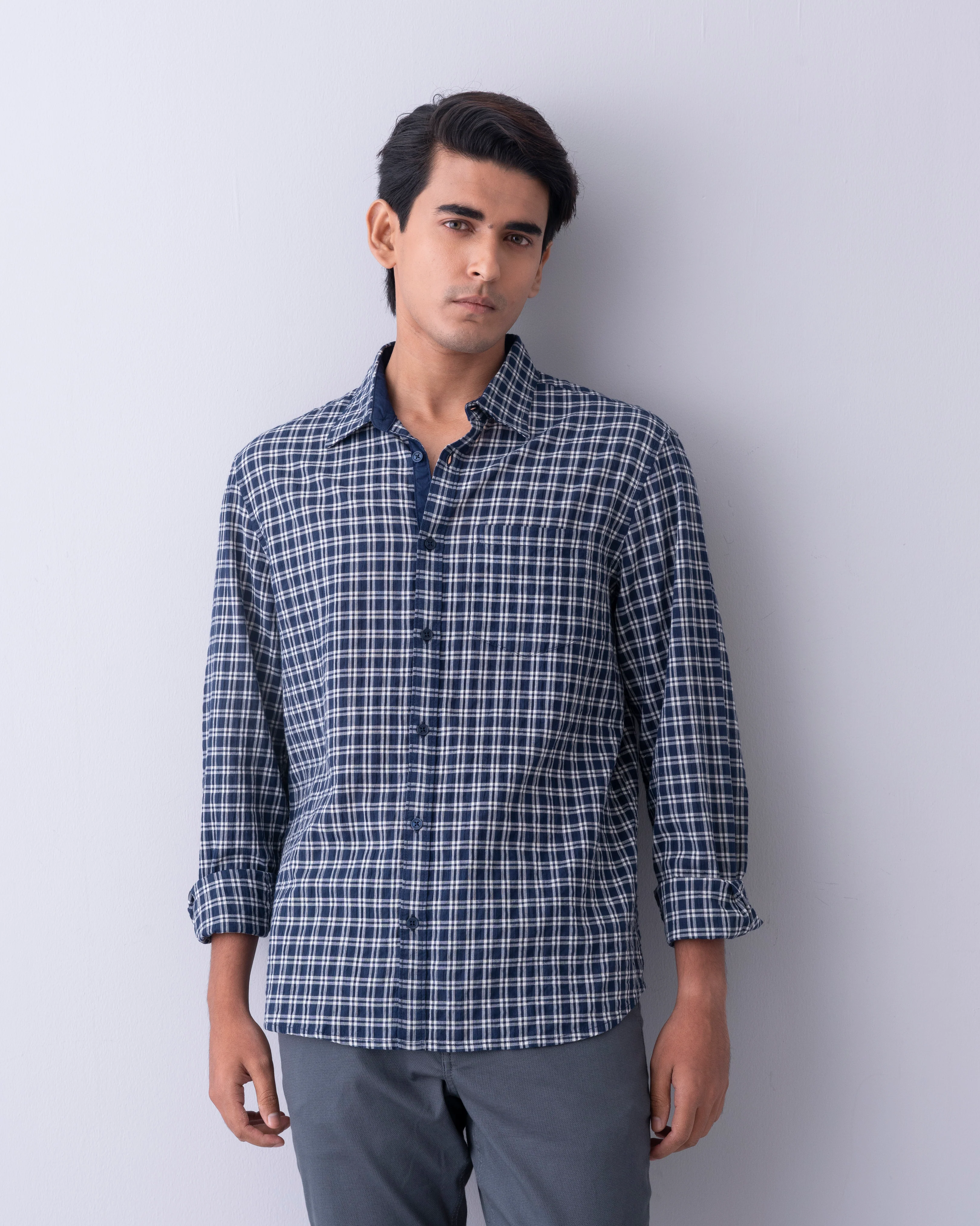 Regular Fit Check Casual Shirt - Image 7