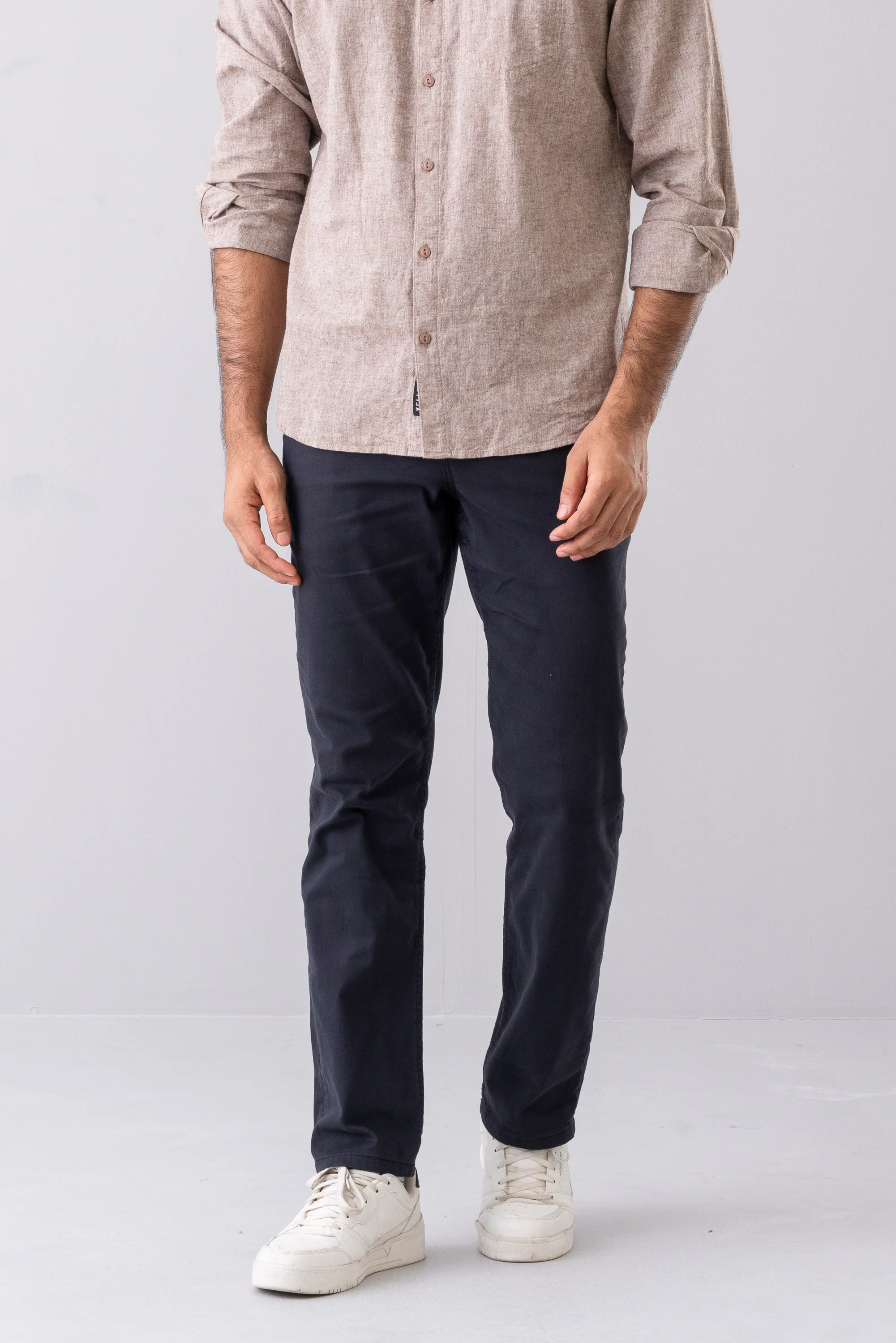 Regular Fit Solid Chinos - Image 13