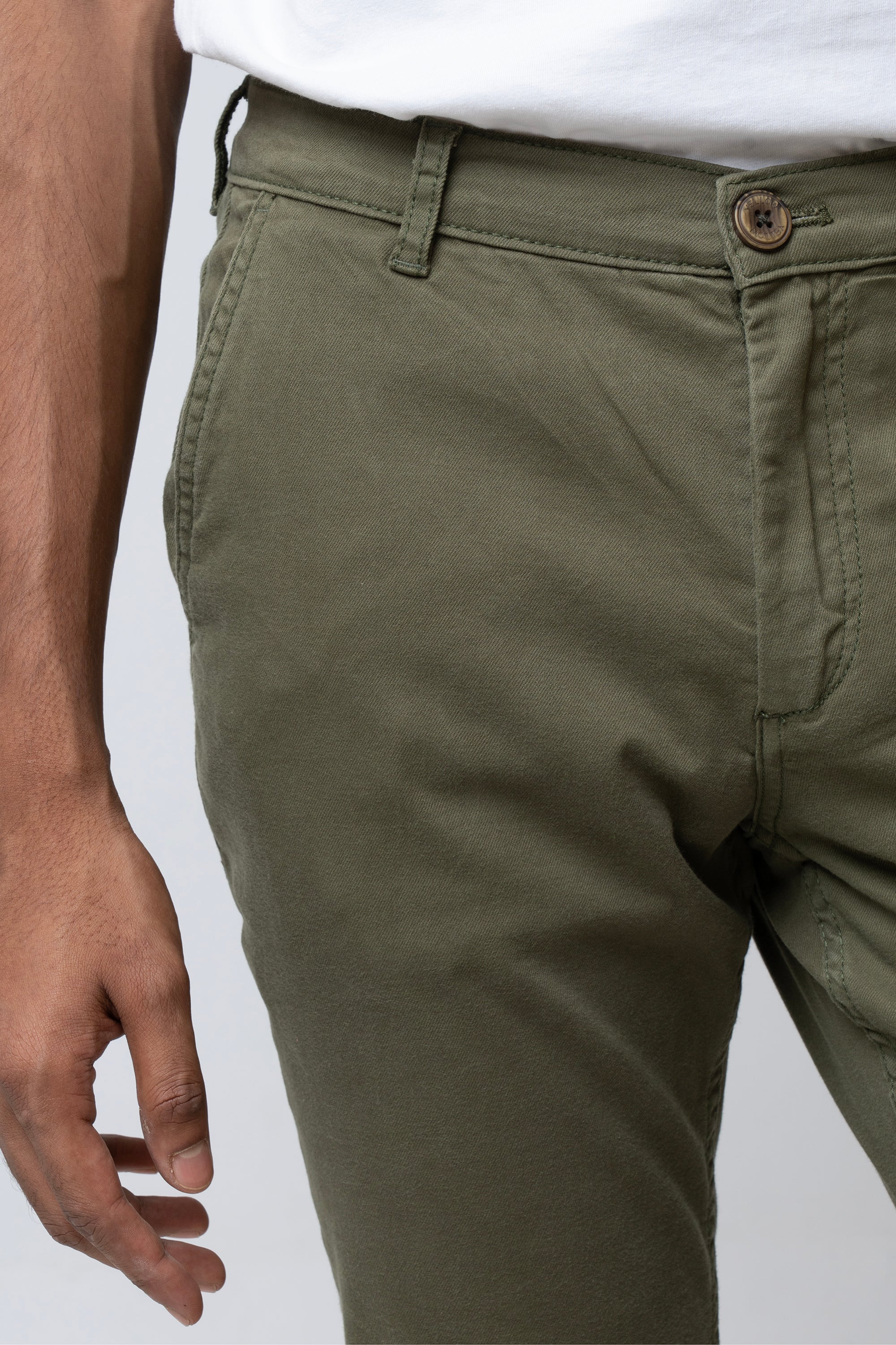 Slim Fit Solid Chinos - Image 5