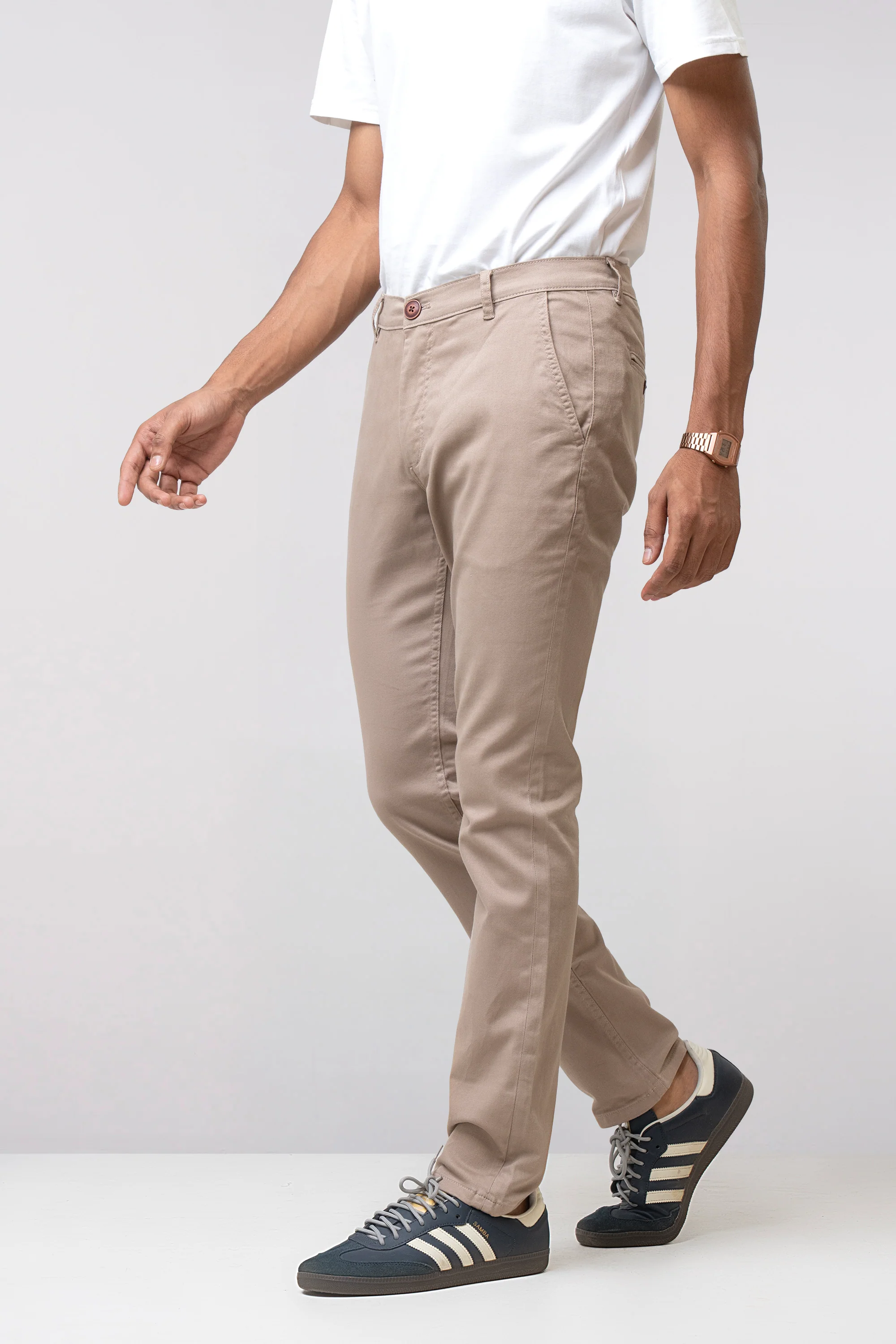 Slim Fit Solid Chinos - Image 7