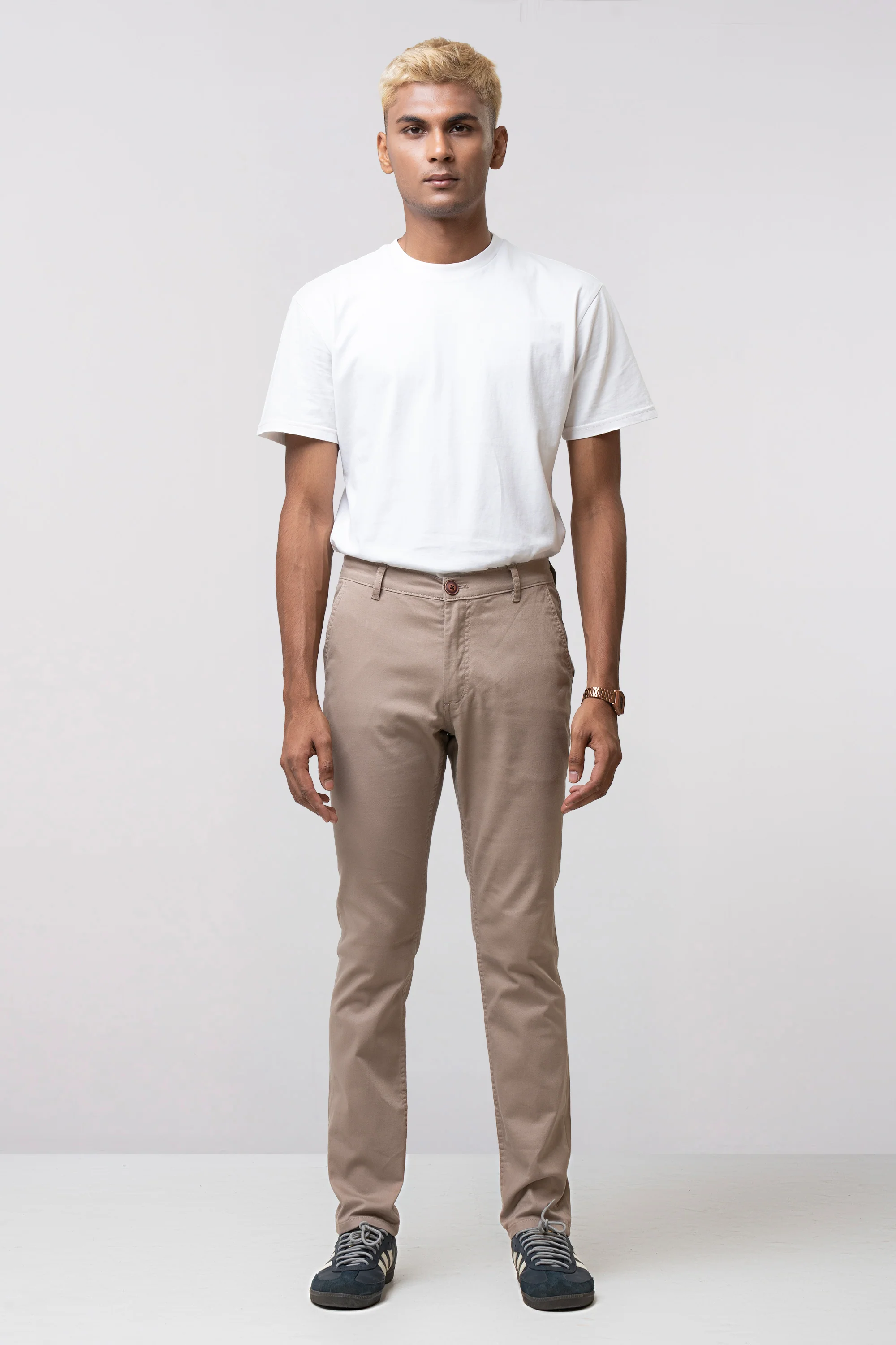 Slim Fit Solid Chinos - Image 8
