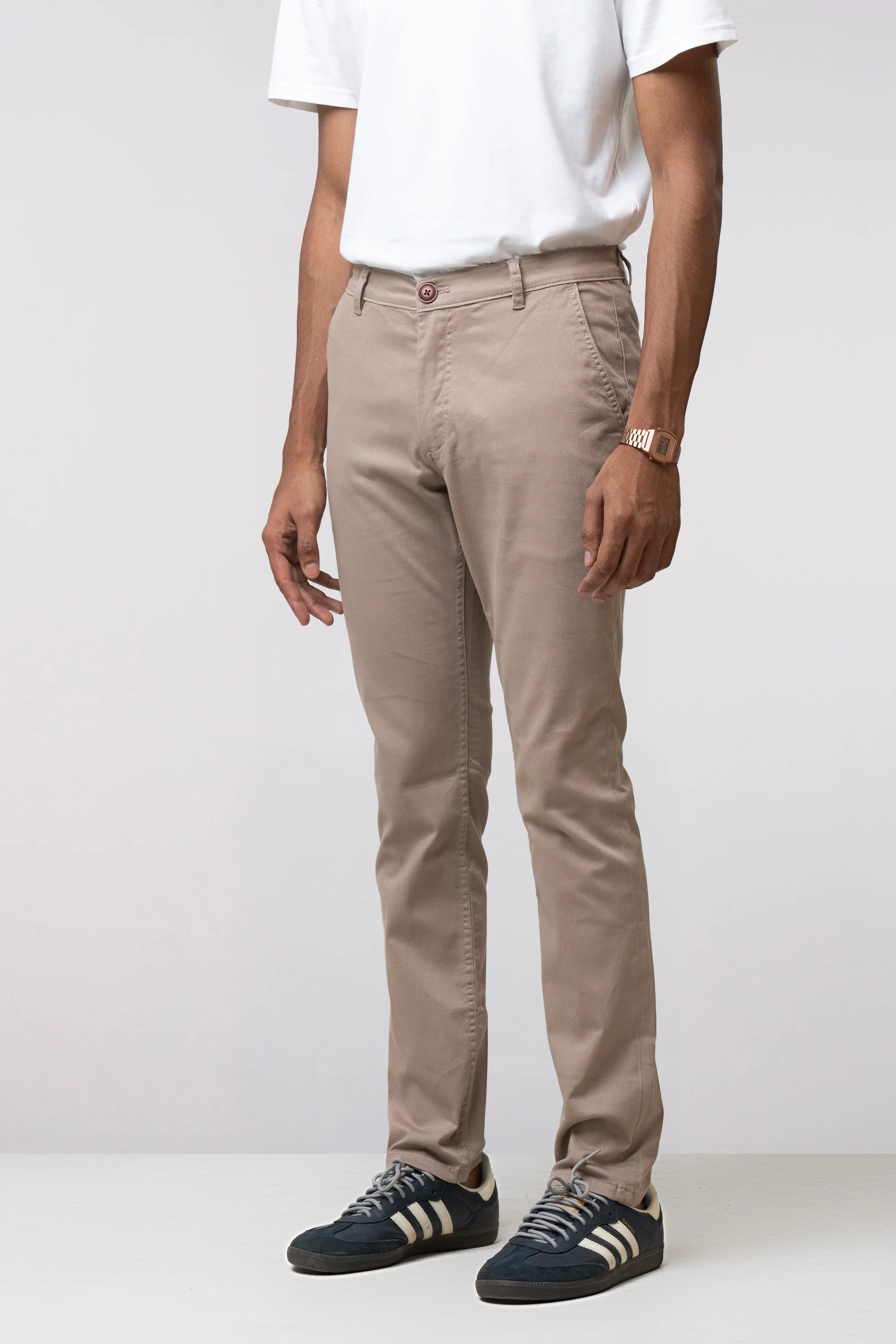 Slim Fit Solid Chinos - Image 9