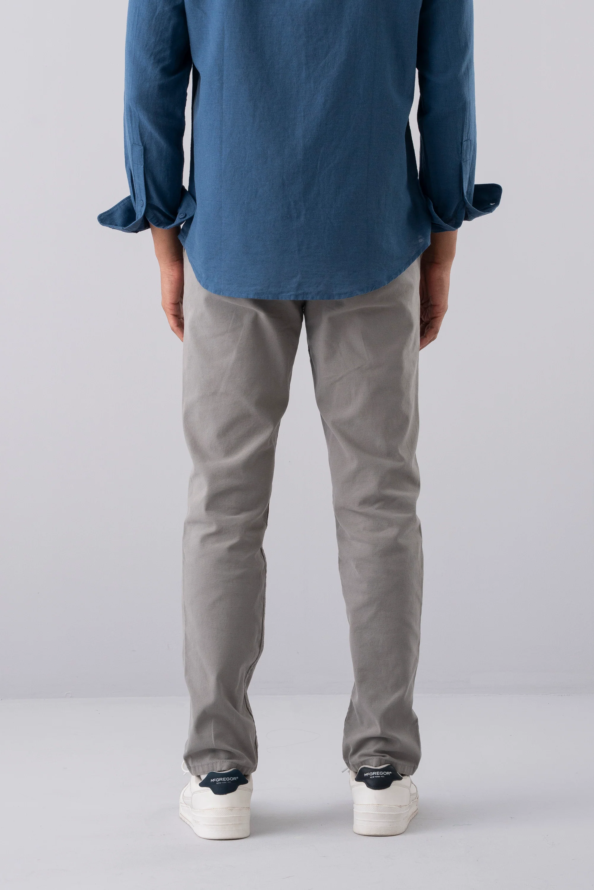 Regular Fit Solid Chinos - Image 4