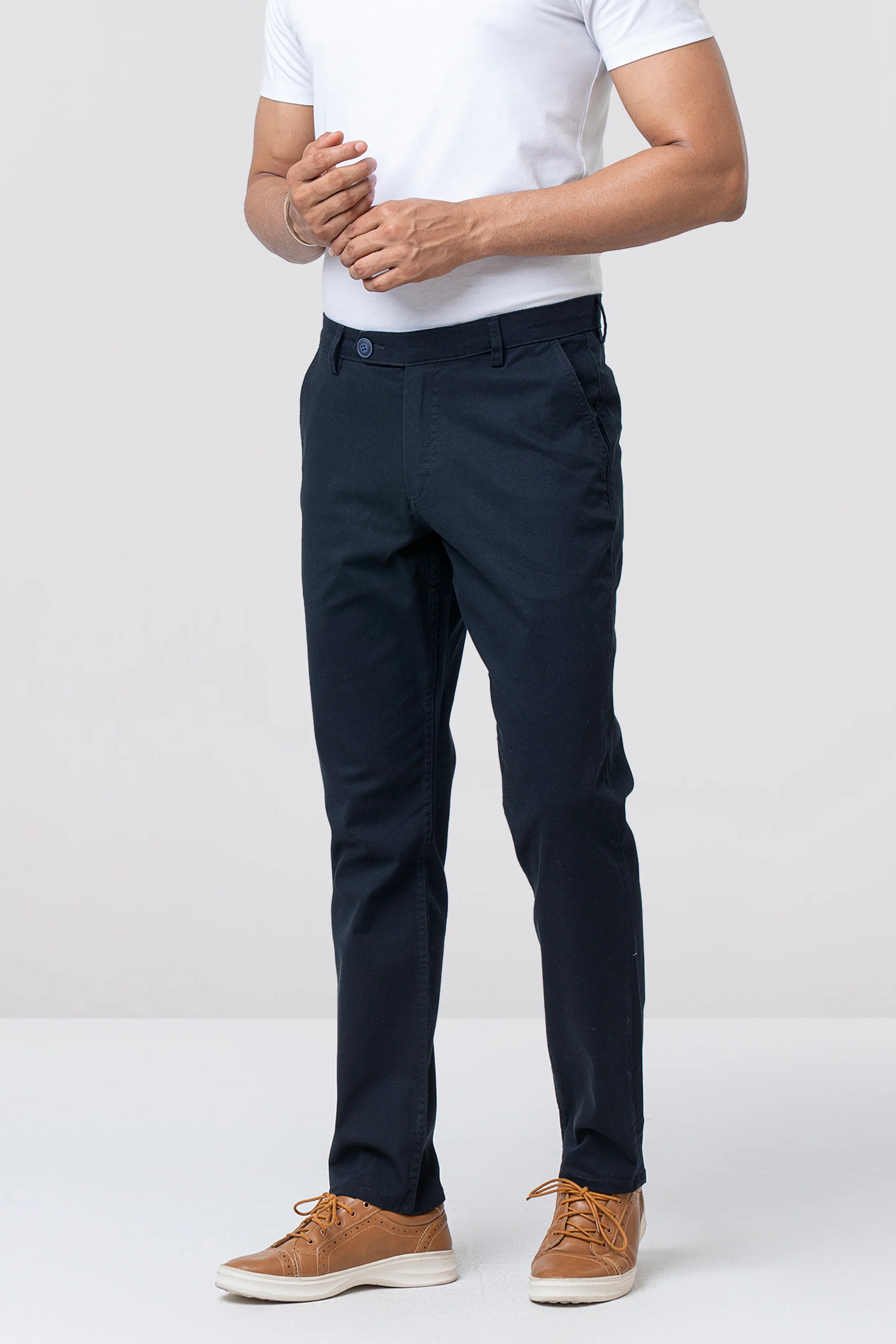 Regular Fit Solid Chinos - Image 15