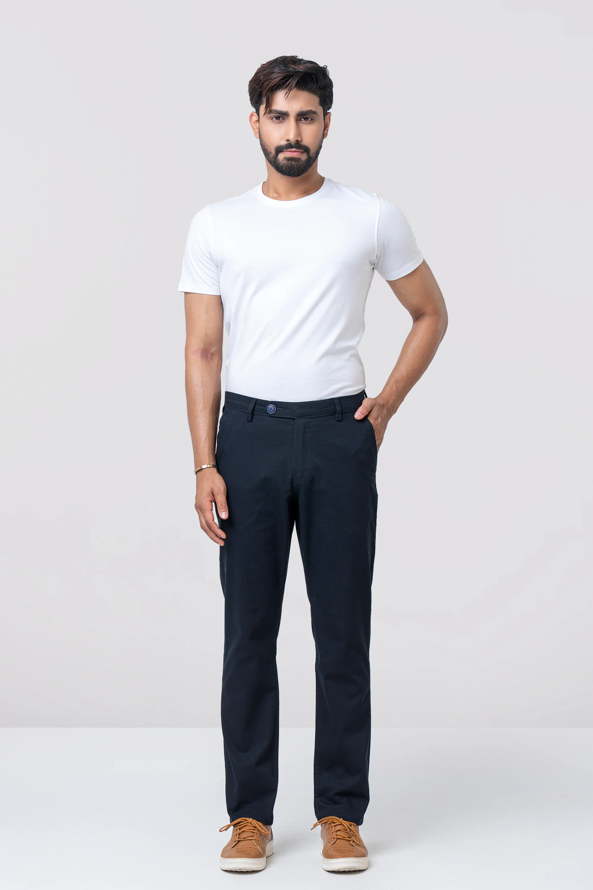 Regular Fit Solid Chinos - Image 17