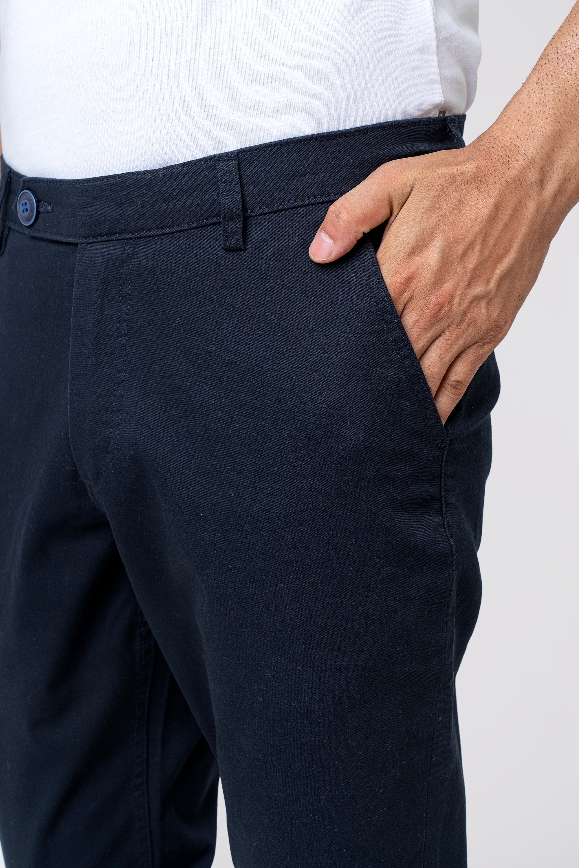 Regular Fit Solid Chinos - Image 19