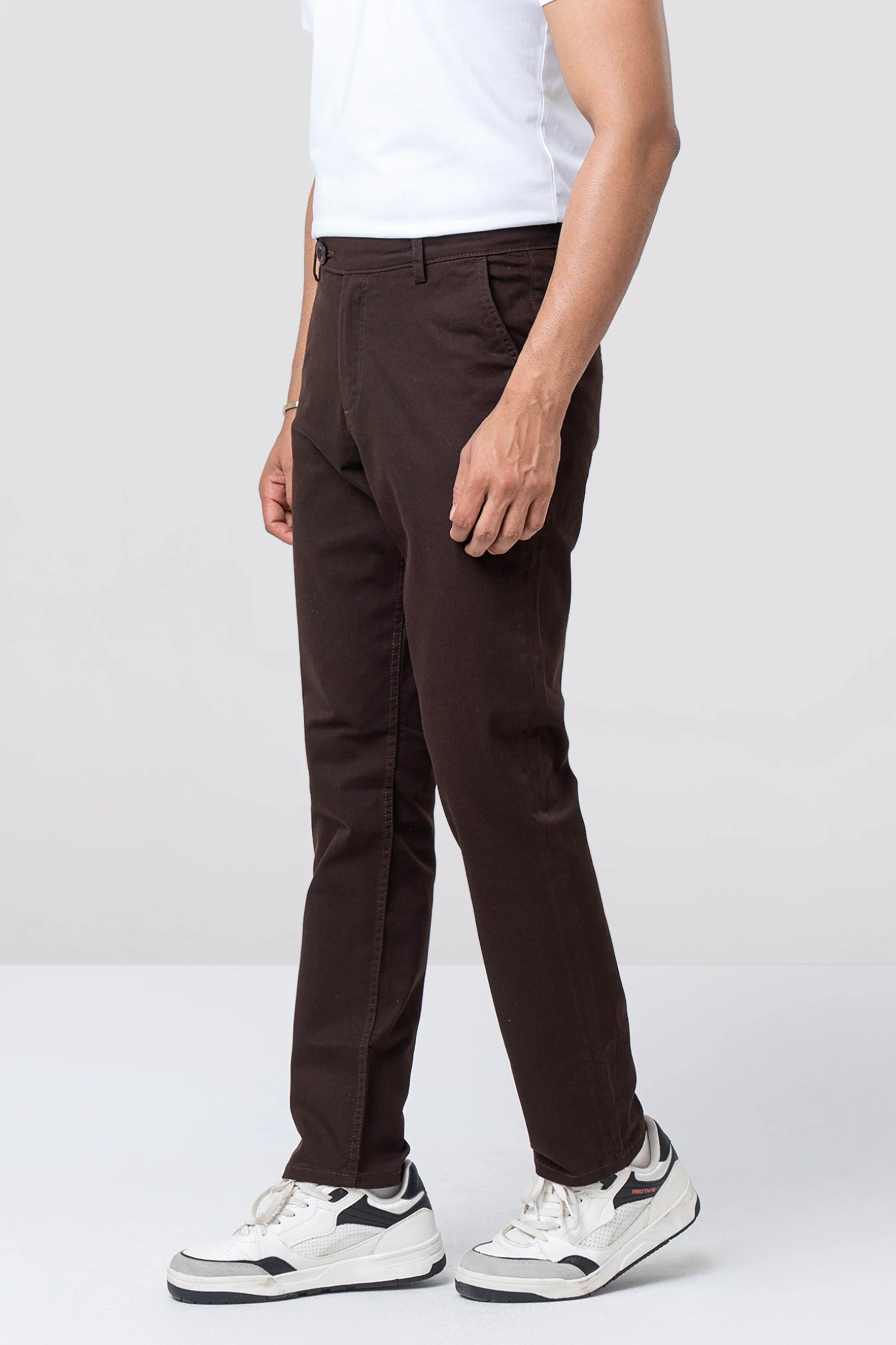 Regular Fit Solid Chinos - Image 4