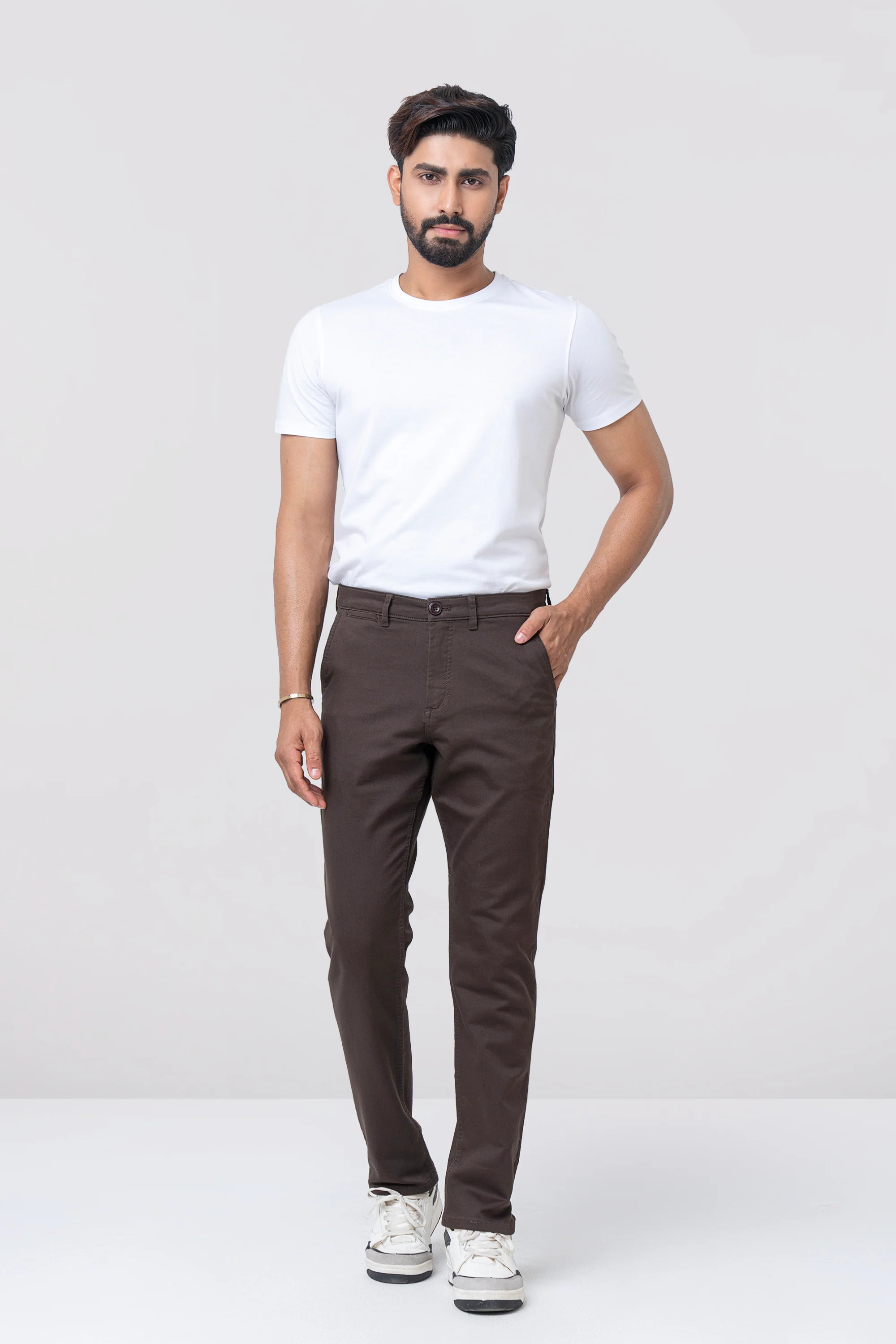Regular Fit Solid Chinos - Image 16