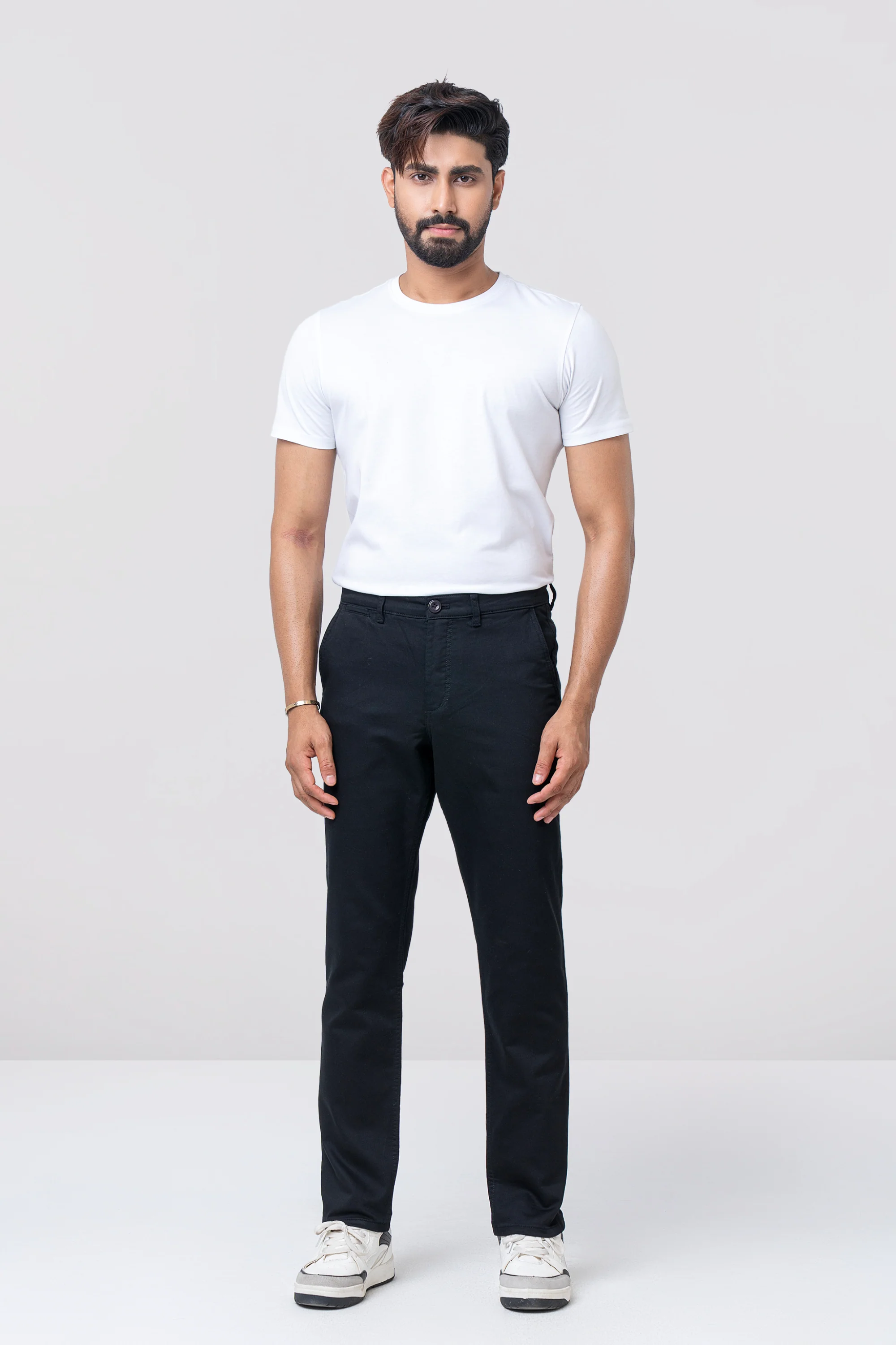 Regular Fit Solid Chinos - Image 2