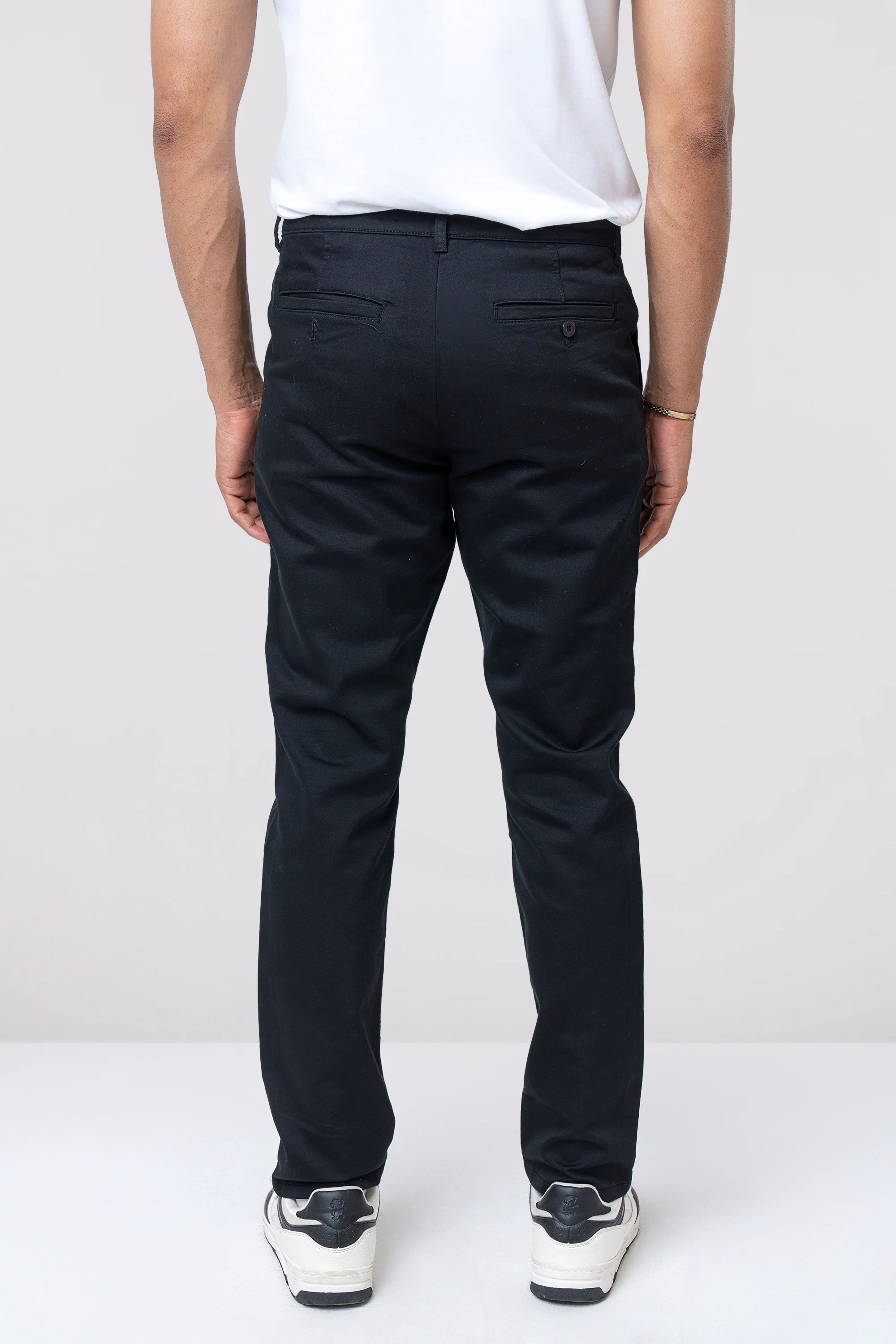 Regular Fit Solid Chinos - Image 3